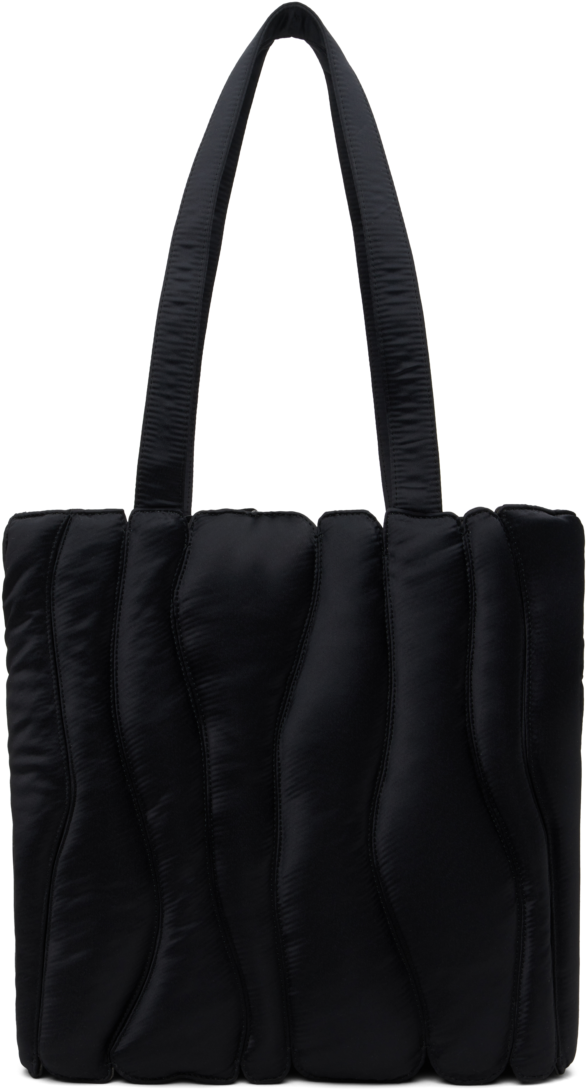 Black Satin Caterpillar Tote