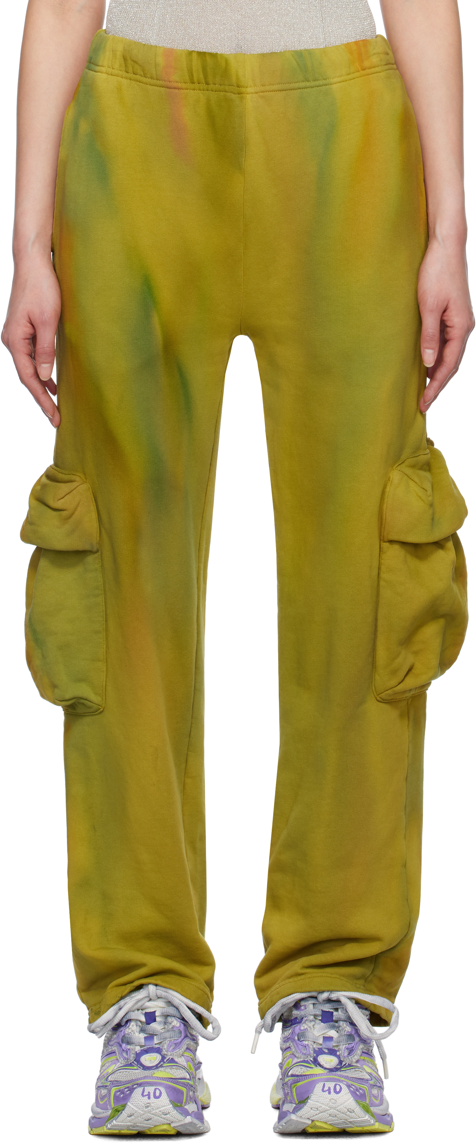 Khaki Straight-Leg Cargo Pants