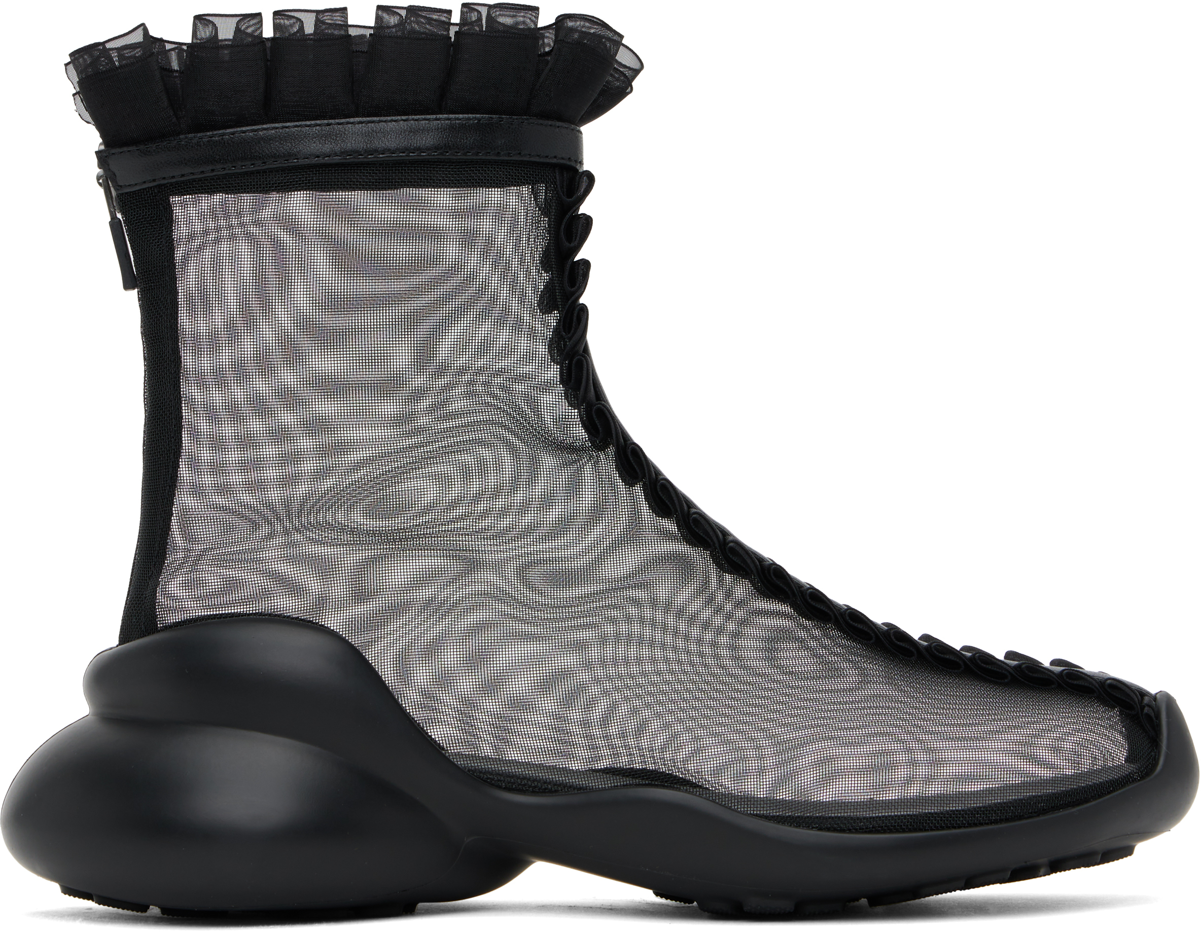 Collina Strada Black Fctry Lab Edition Rufl Boots In Black