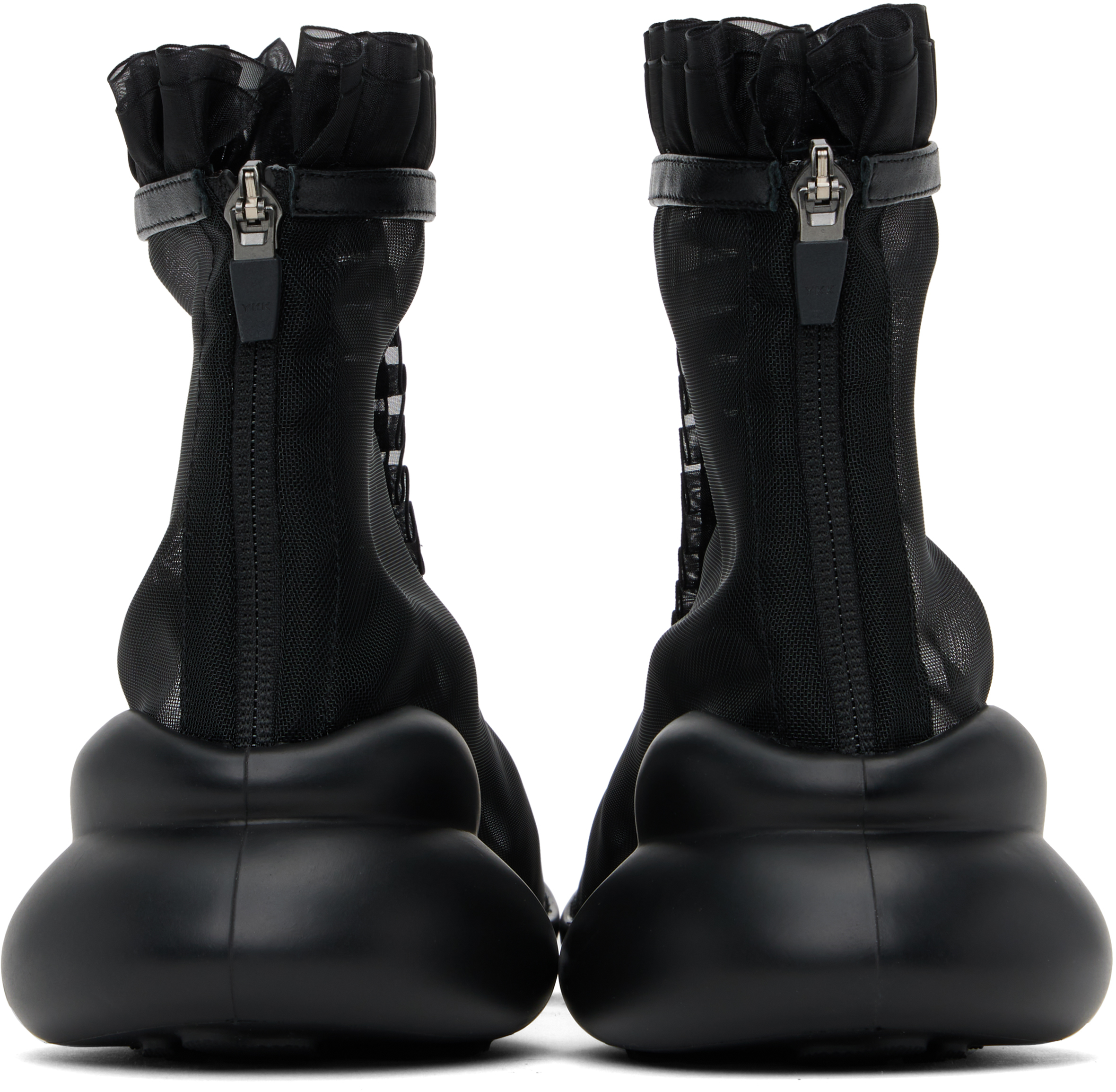 Collina Strada Black Fctry Lab Edition Rufl Boots In Black
