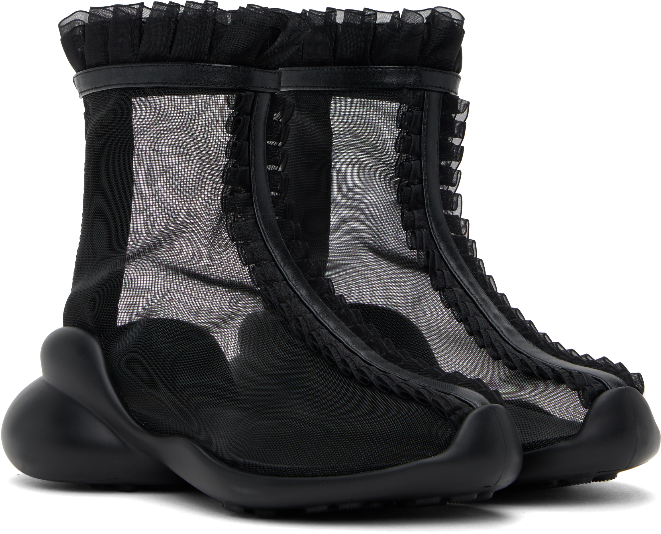 Collina Strada Black Fctry Lab Edition Rufl Boots In Black