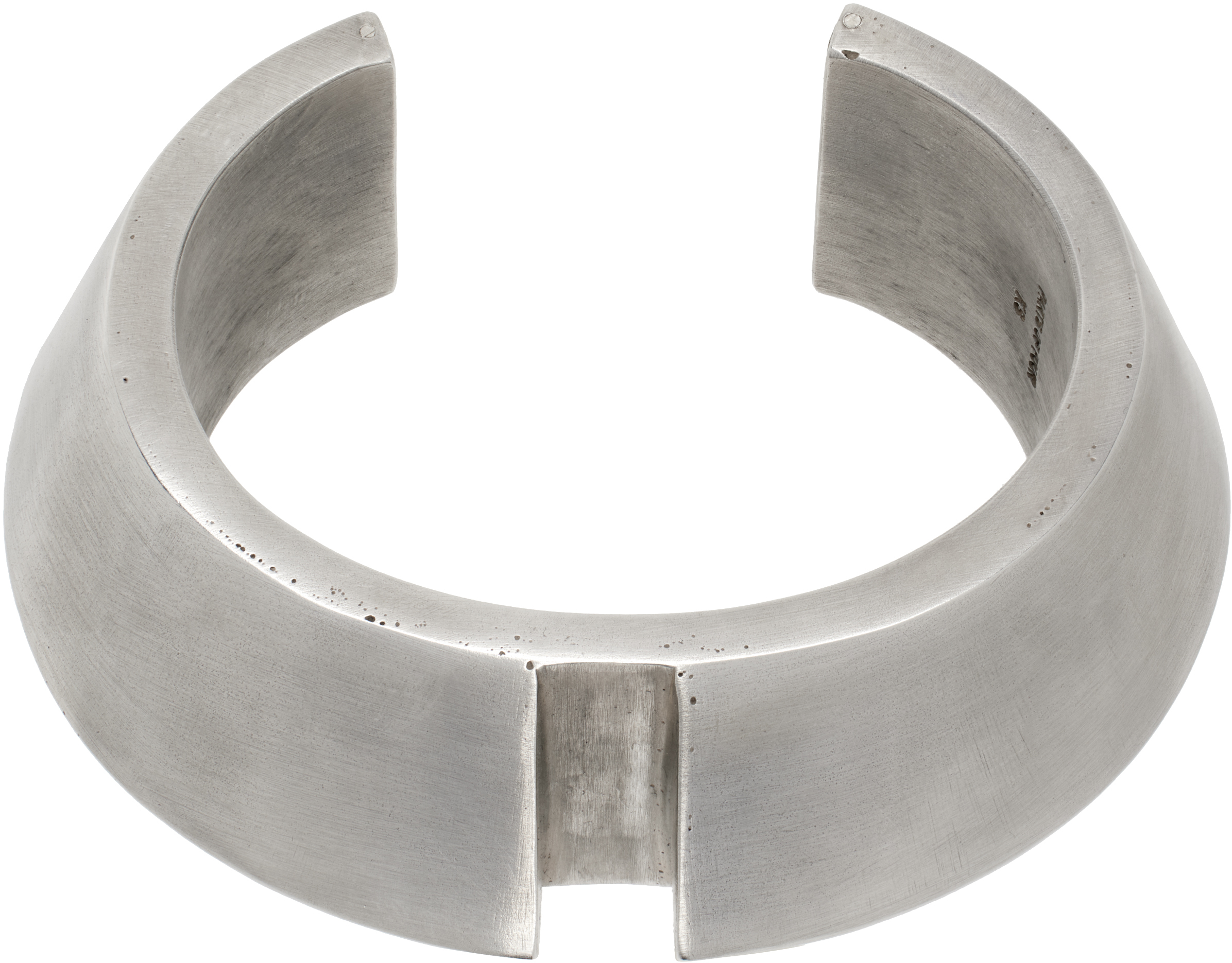 Silver Crescent Rift Wedge Bracelet