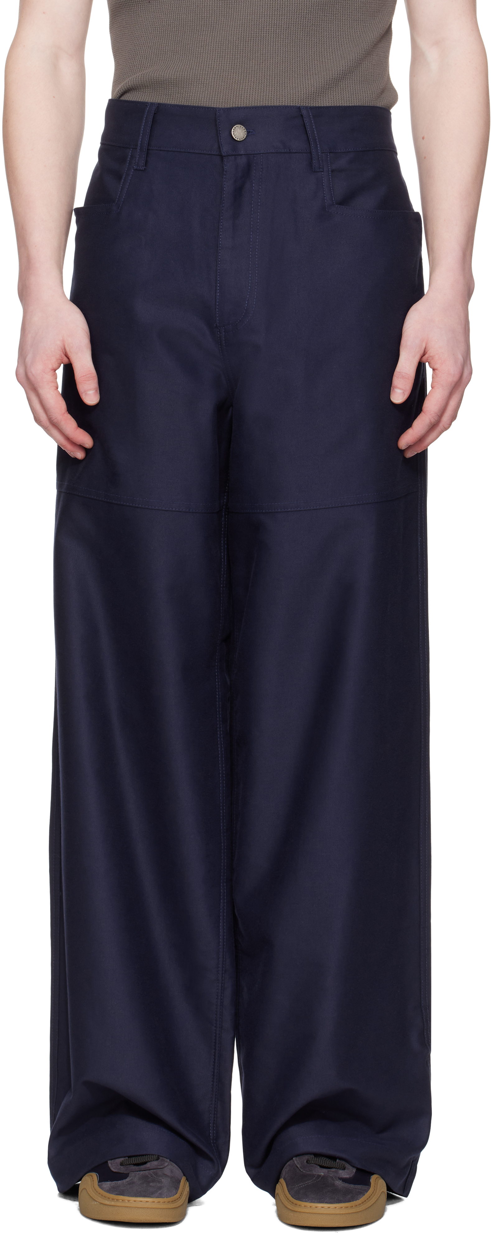 Navy Wide Sailor Trousers