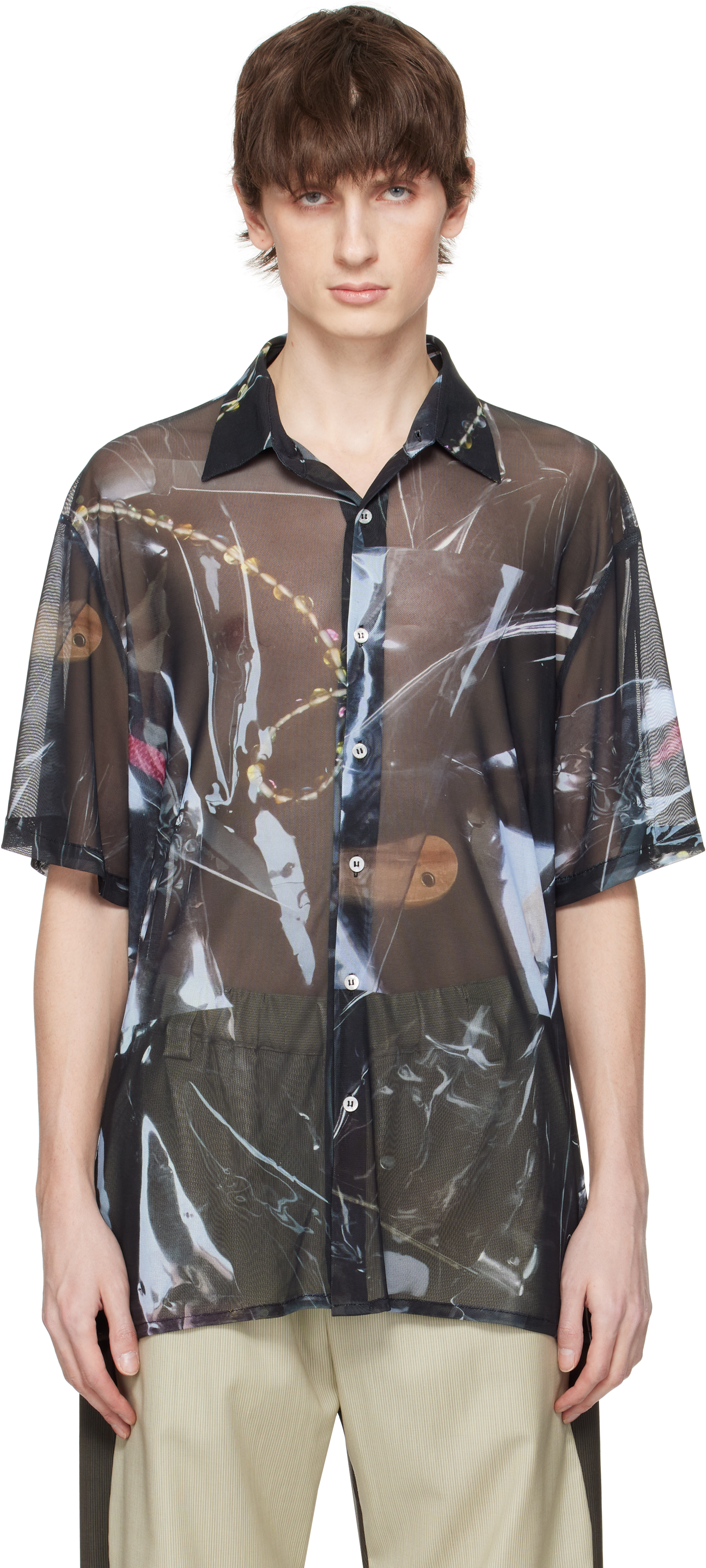 ensou. 2015SS メッシーシャツ　Sサイズ JOHN SMEDLEY ジョンスメドレー ニット セーター ISIS イシス