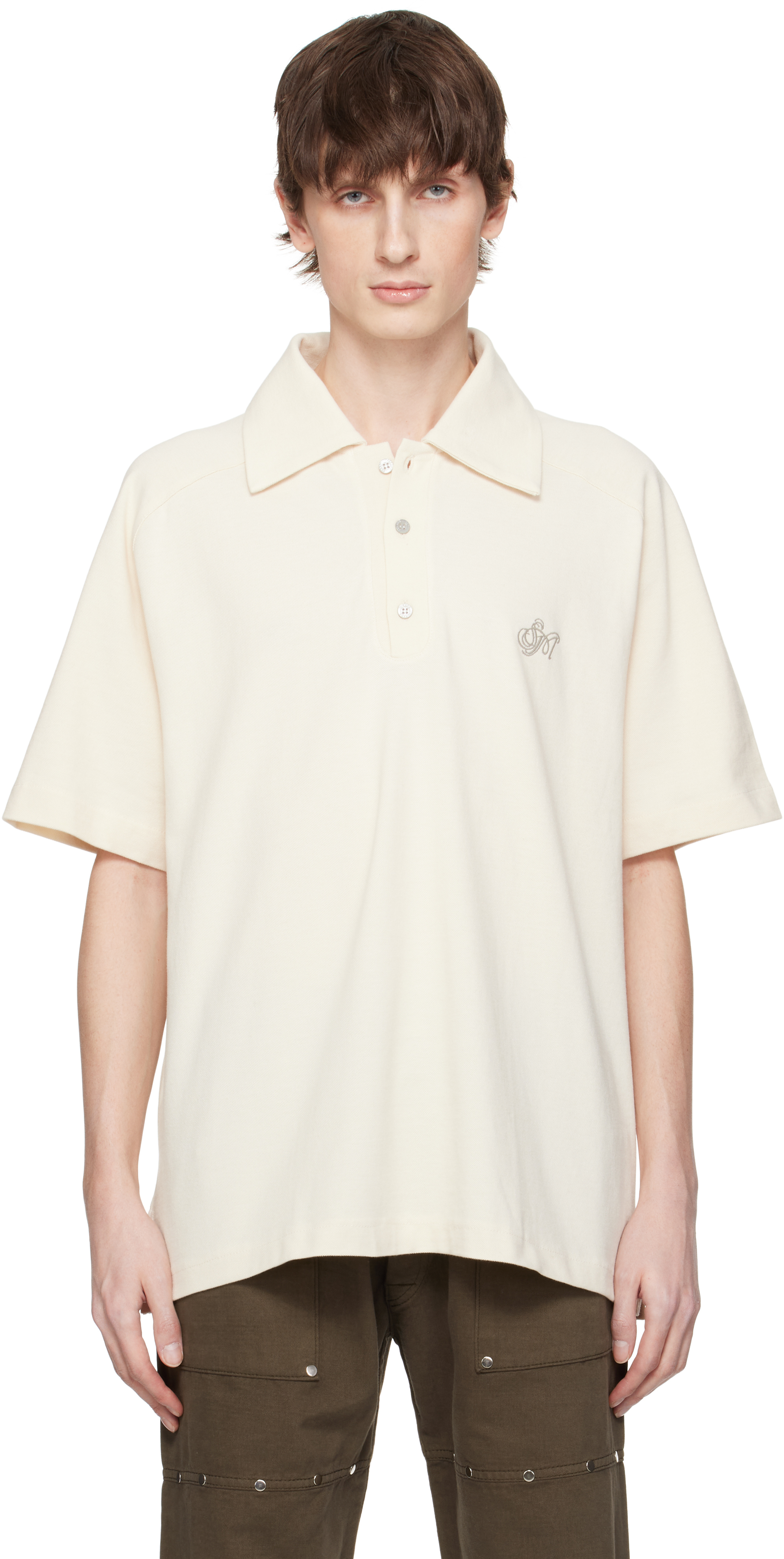 【関税込み】Serapis イエロー Sailor 半袖ポロシャツ Yellow Sailor Short Sleeve Polo by Serapis on Sale