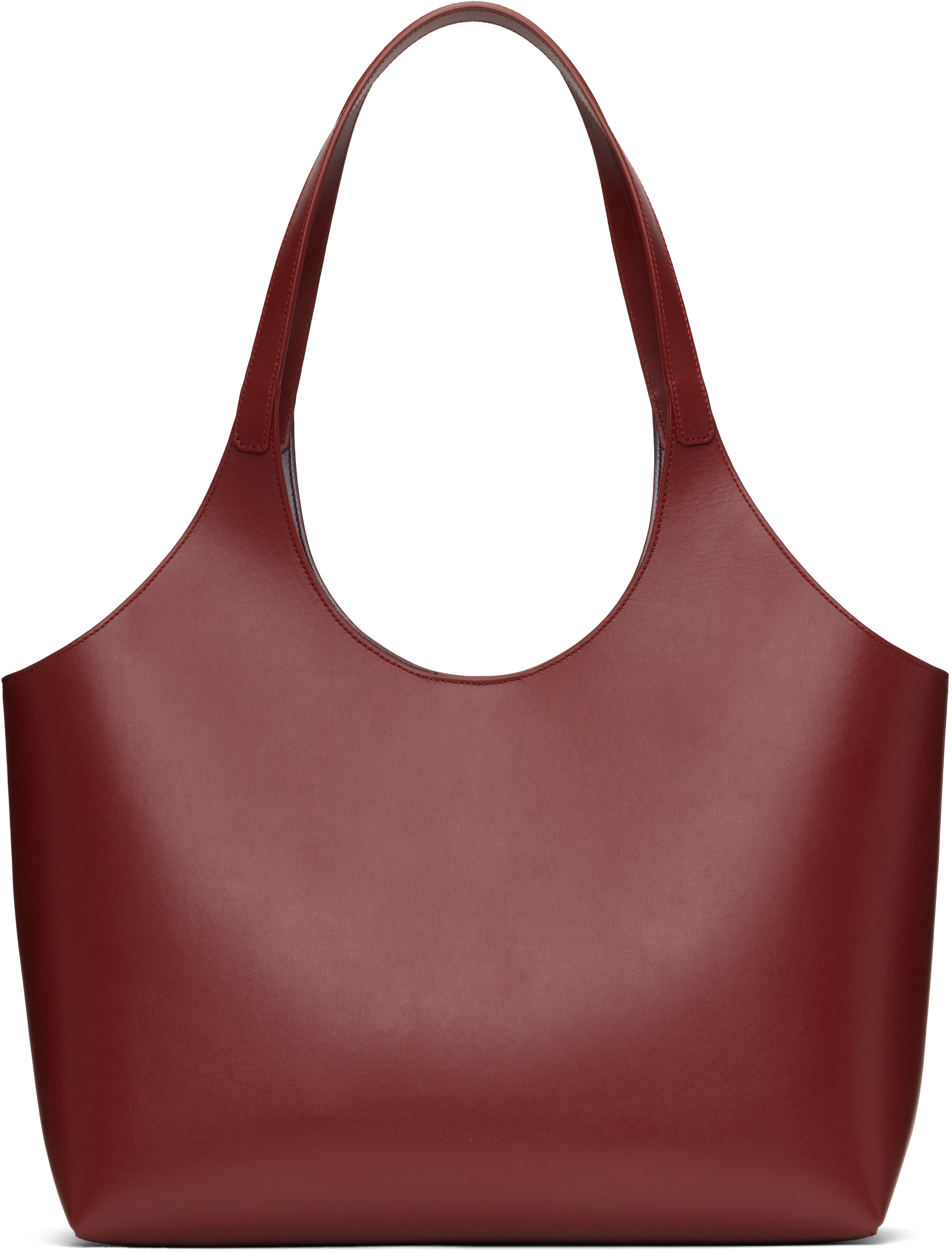 Burgundy Cabas Tote