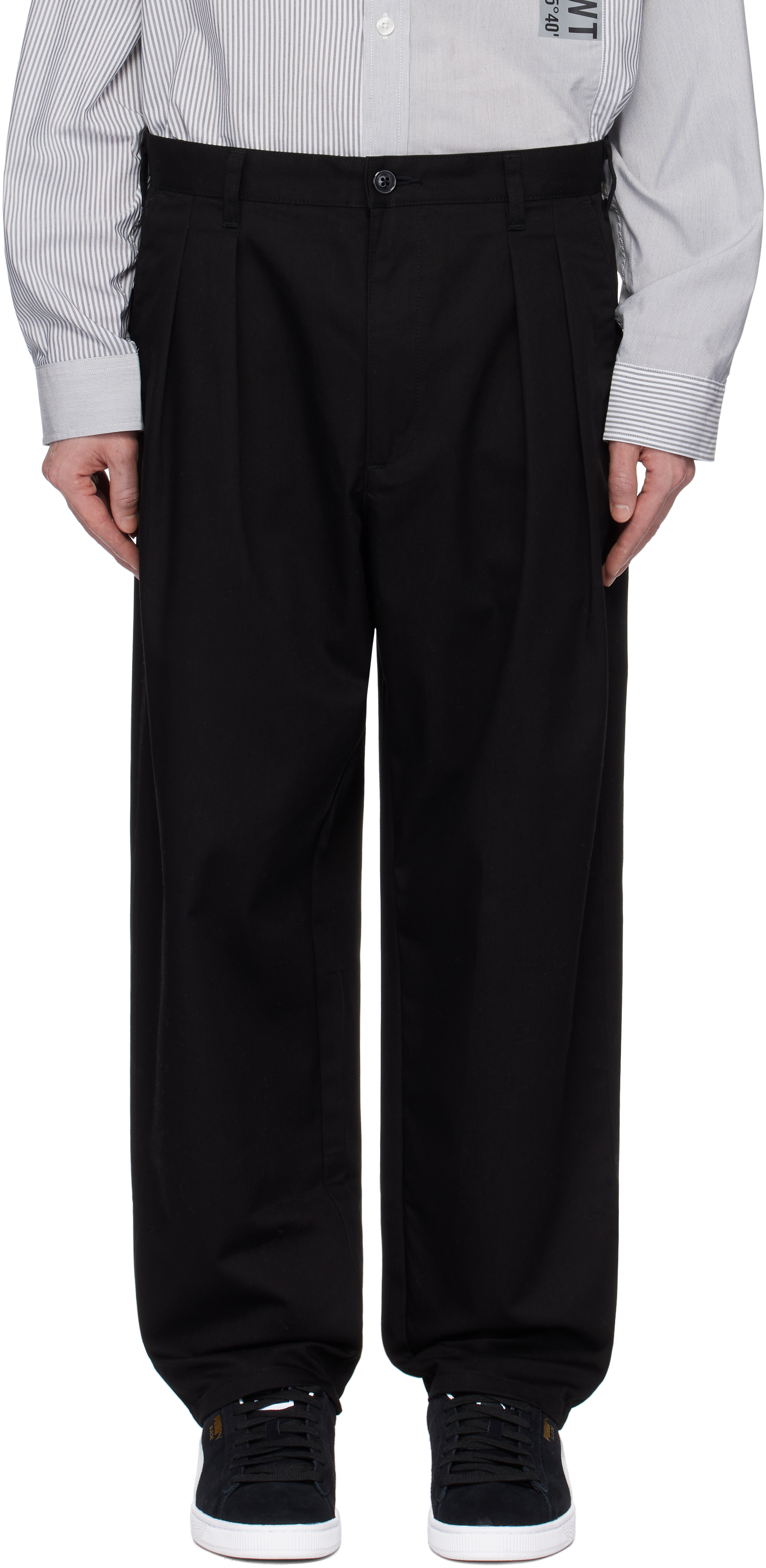 Black Pleated Trousers