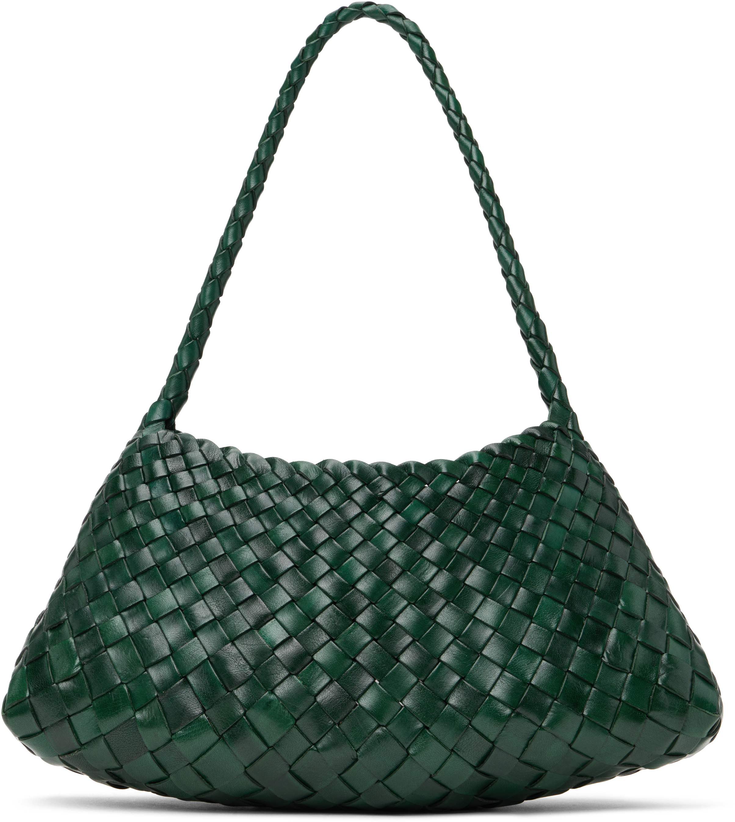 DRAGON DIFFUSION | ROSANNA 8943 VERDE [正規品/関税込] Dragon Diffusion - Rosanna Forest Green Woven Leather Bag