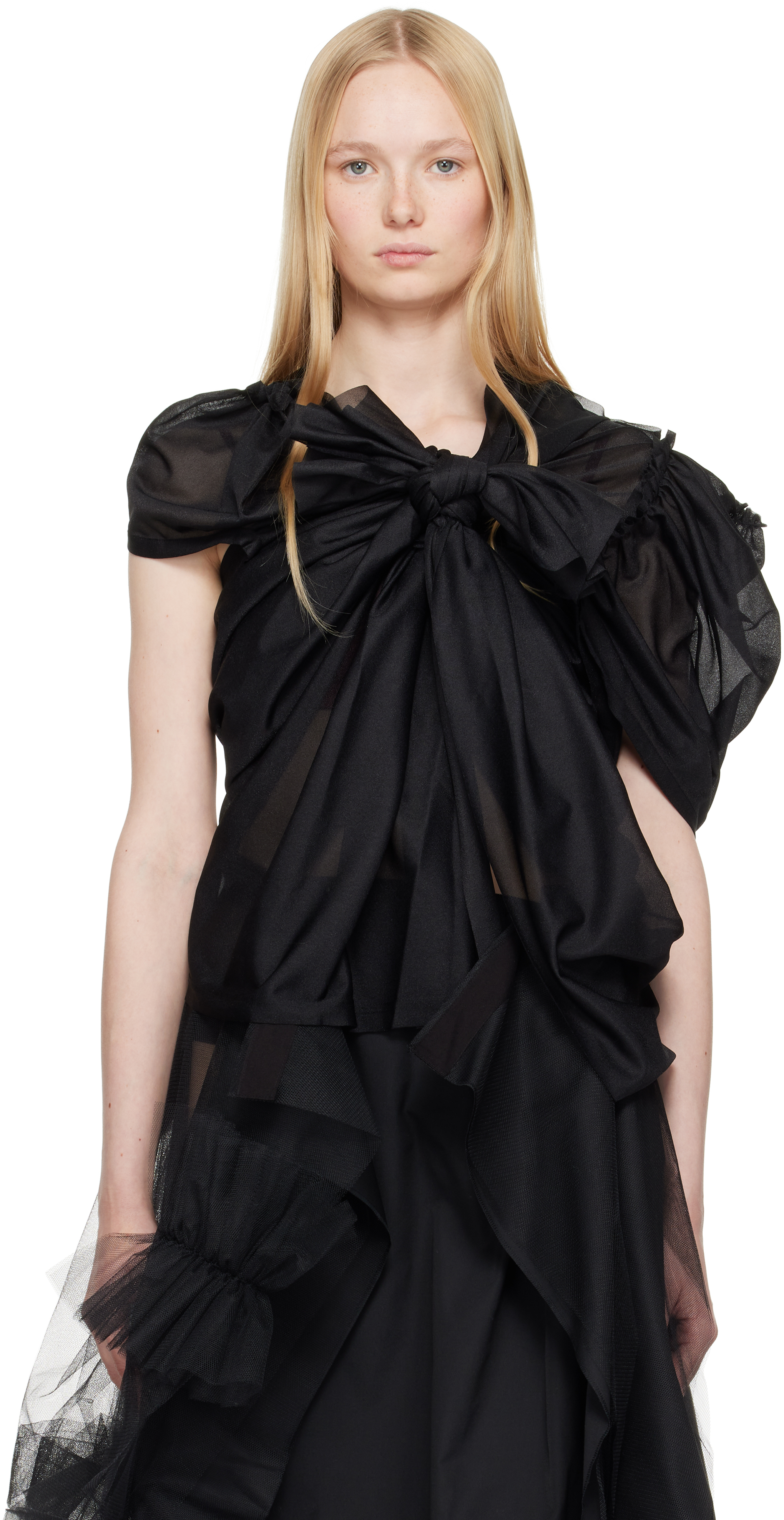 Tao Comme Des Garçons Black Tricot Blouse