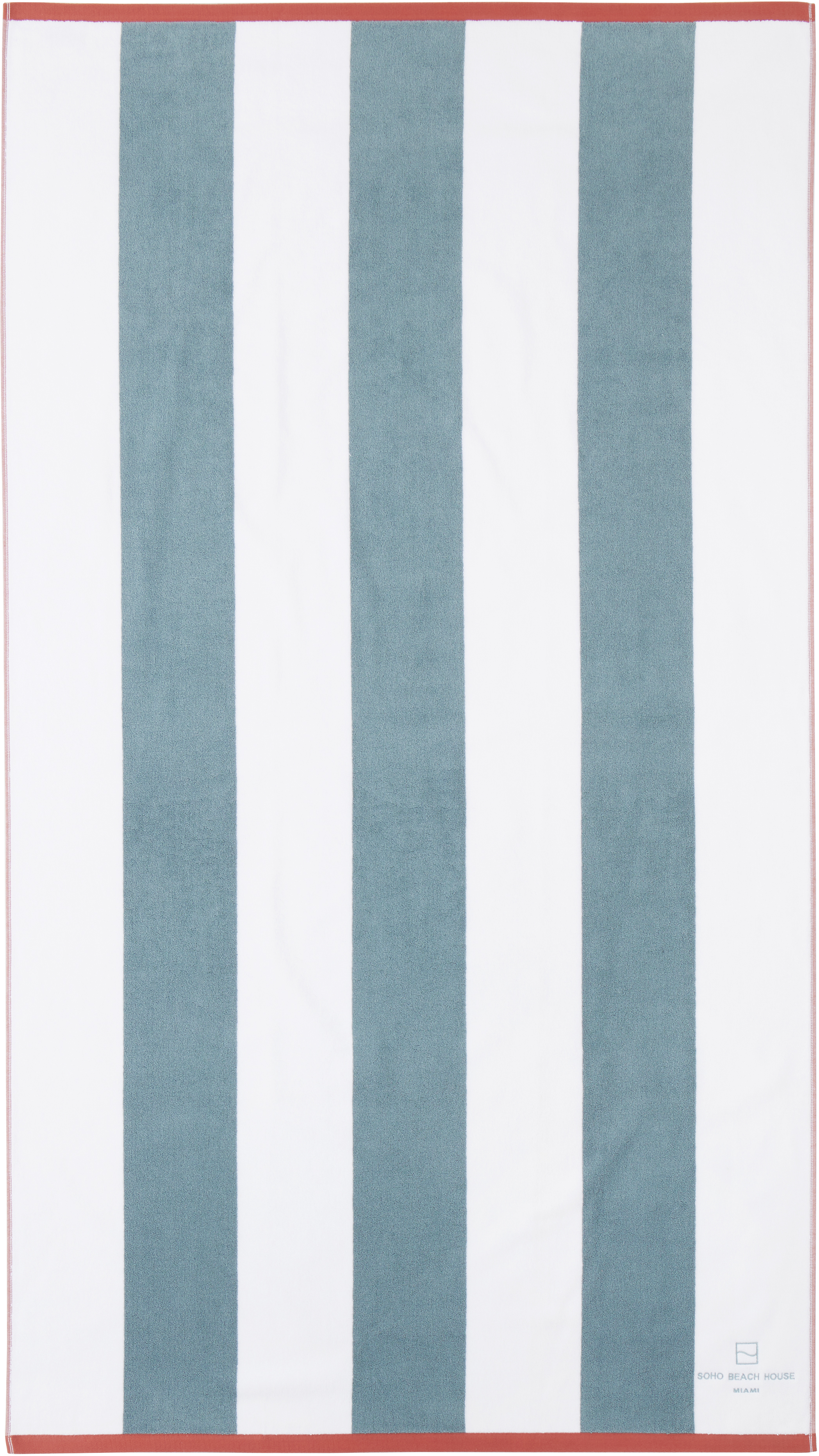 Soho Home White & Gray 'miami' House Pool Towel In N/a