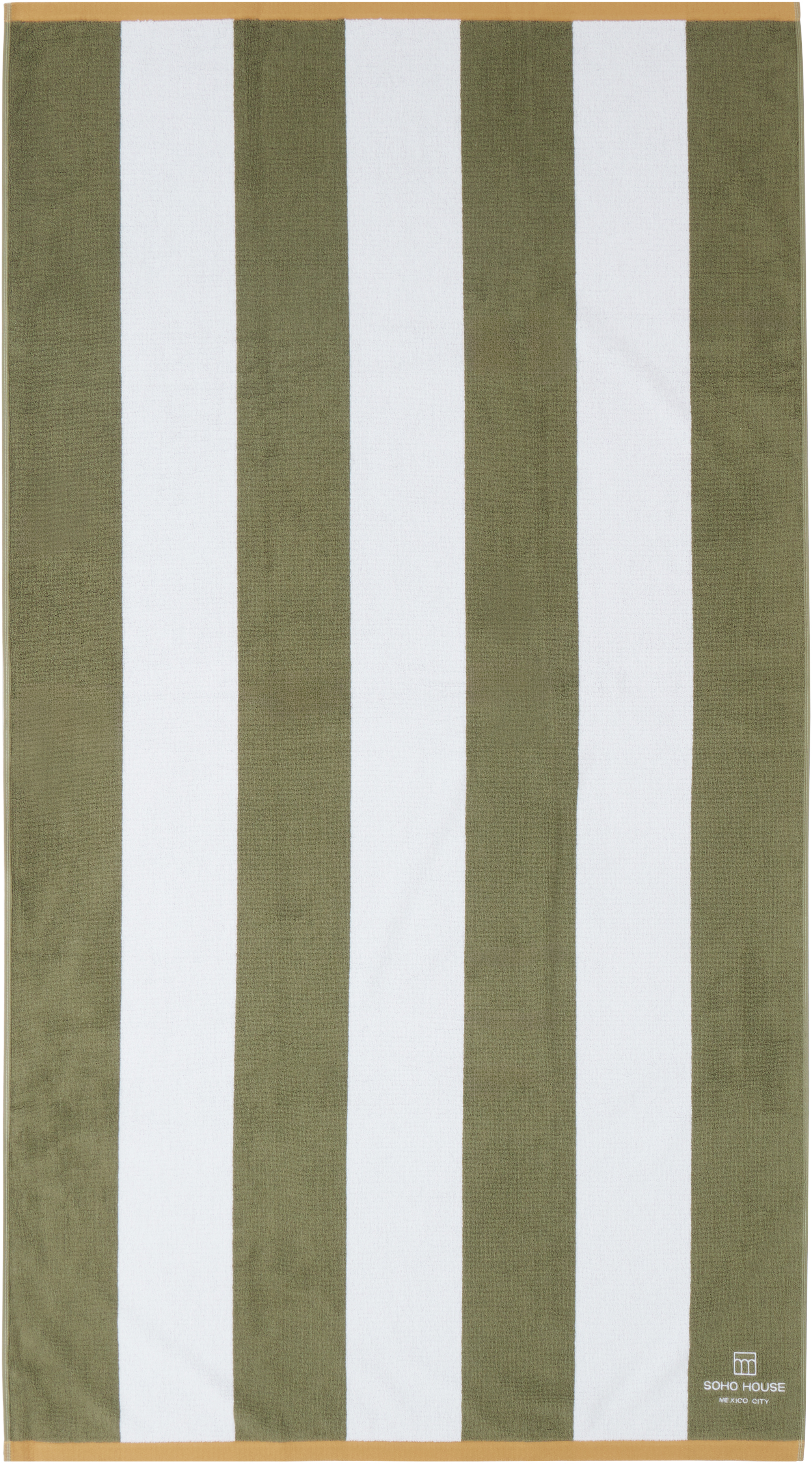 Soho Home White & Green 'mexico City' House Pool Towel In N/a