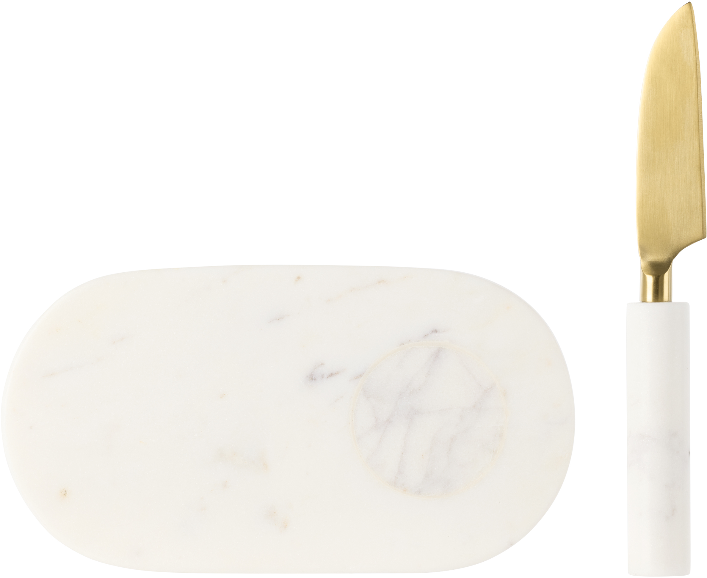 Soho Home White Jermyn Chopping Board & Knife Set In White