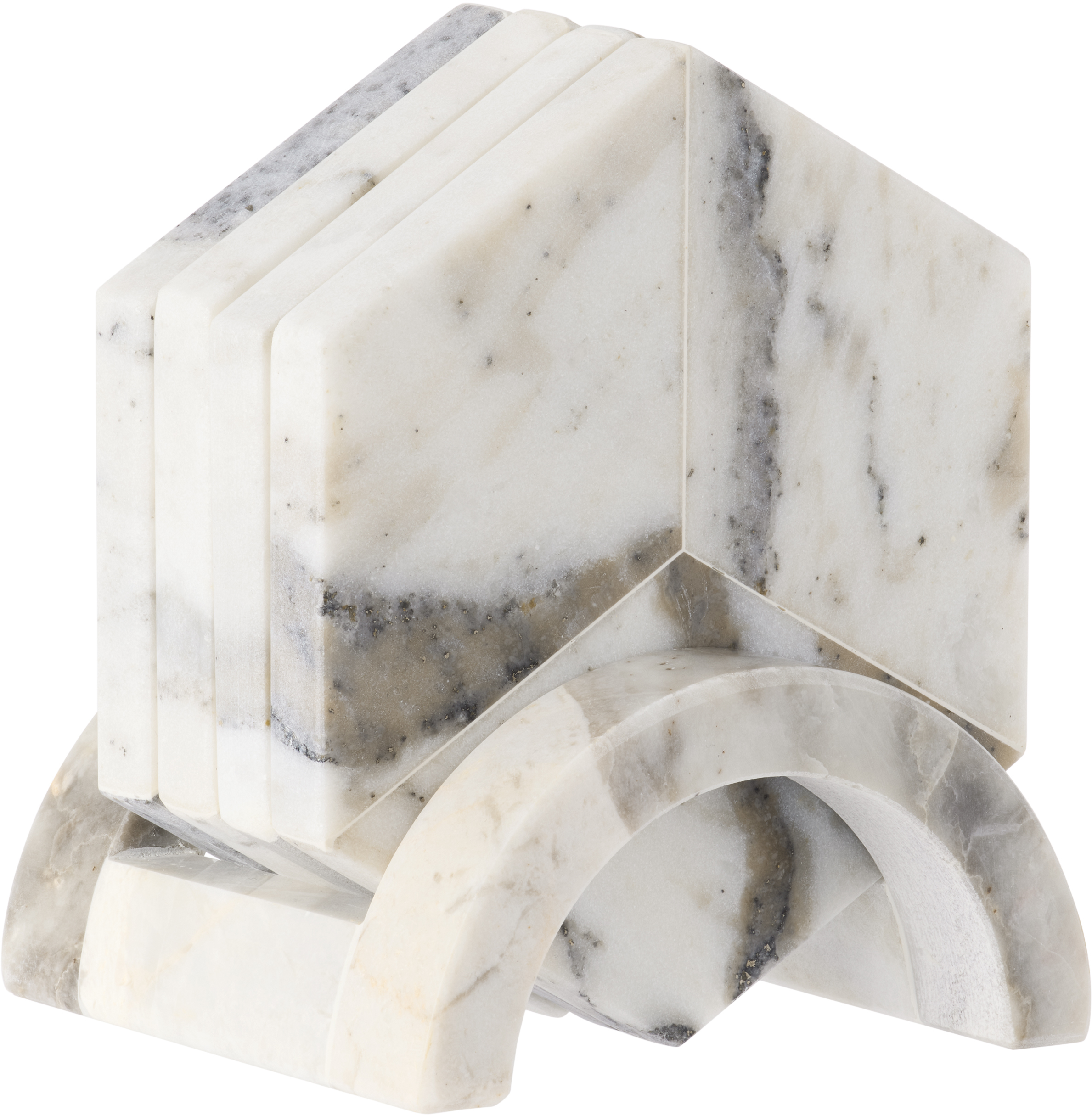 Soho Home White Clyde Coaster Set, 4 Pcs In White
