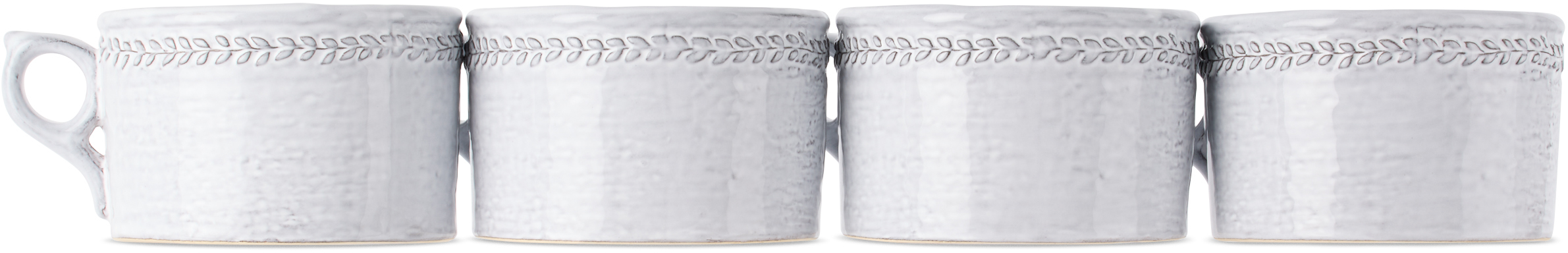 Soho Home White Hillcrest Mug Set, 4 Pcs In N/a