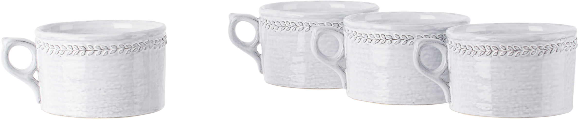 Soho Home White Hillcrest Mug Set, 4 Pcs In N/a