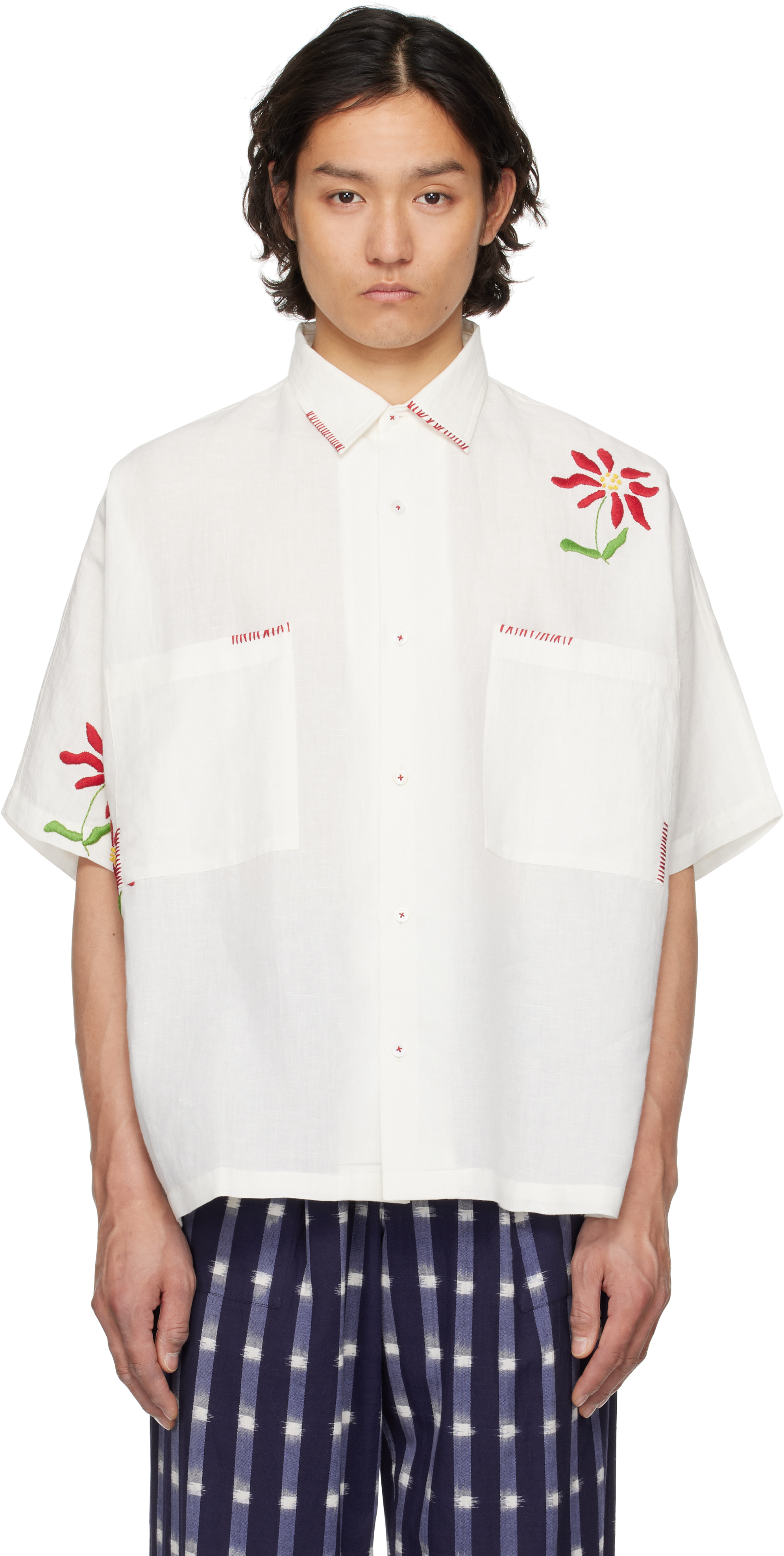 Off-White Embroidered Big Lose Shirt