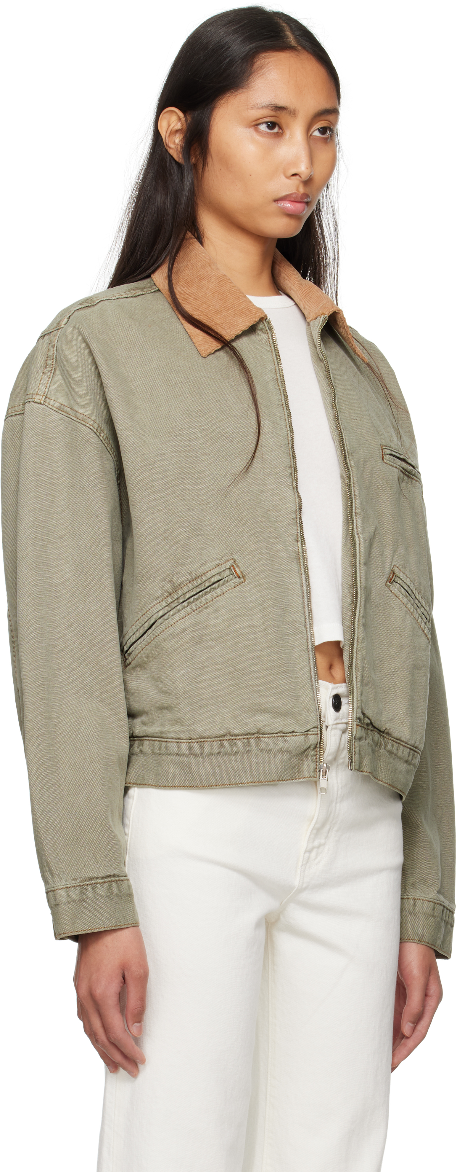 Shop Slvrlake Green Camden Garage Jacket