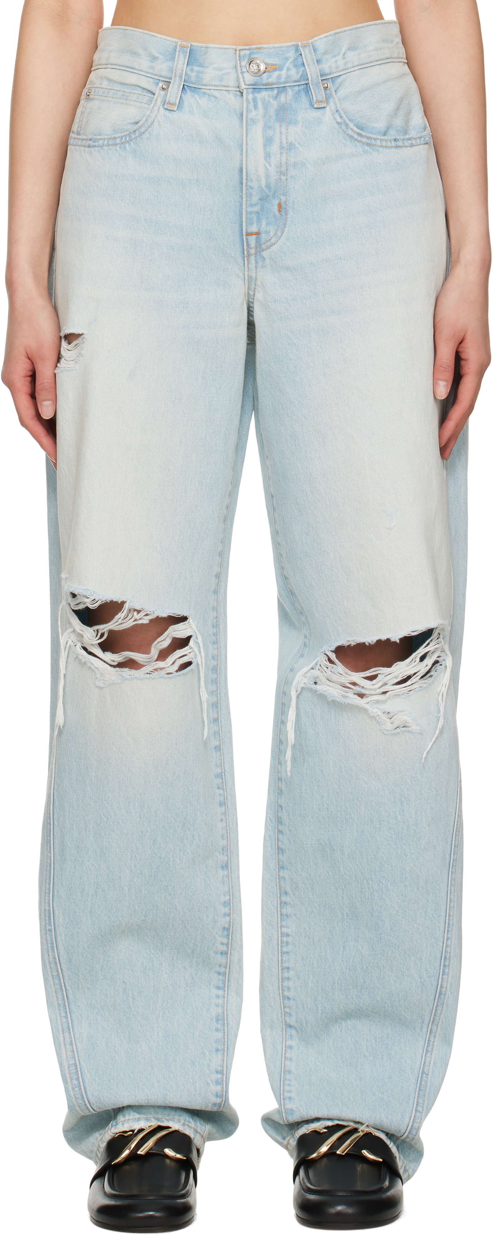 【関税込み】SLVRLAKE ブルー Tess ロング ジーンズ SLVRLAKE Tess Long Jeans | Shopbop