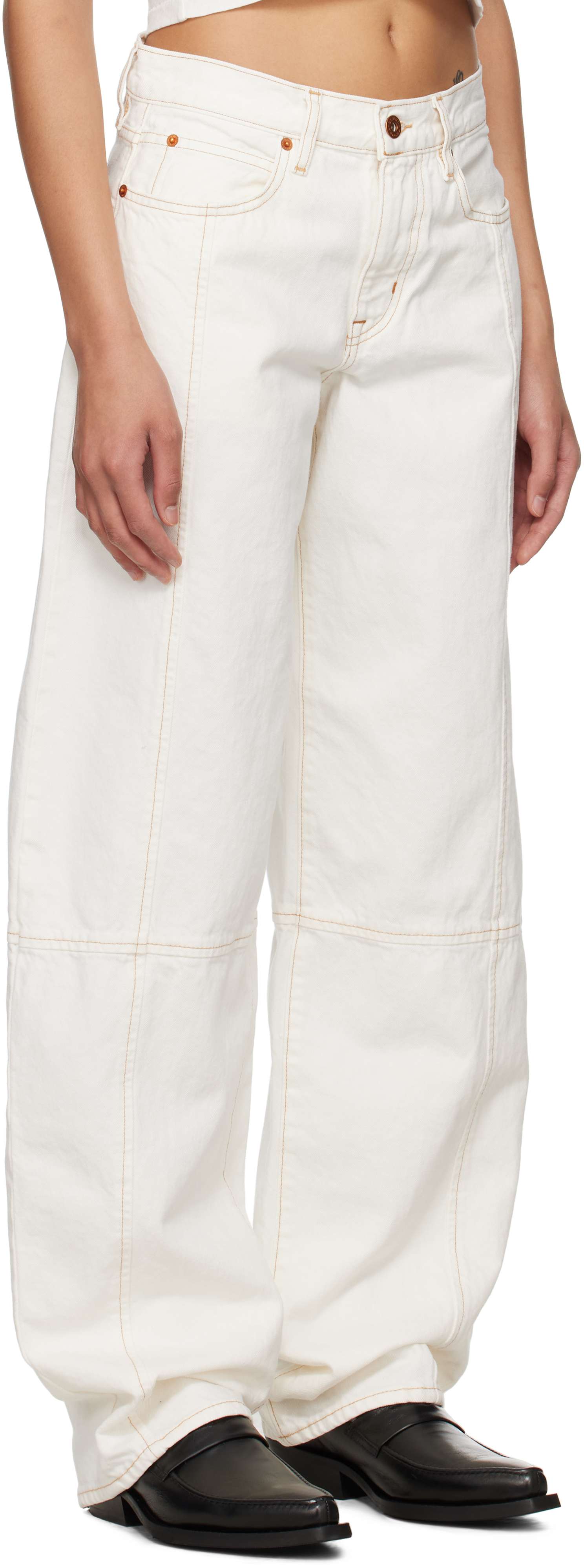 SLVRLAKE WHITE PALOMA SEAM JEANS 
