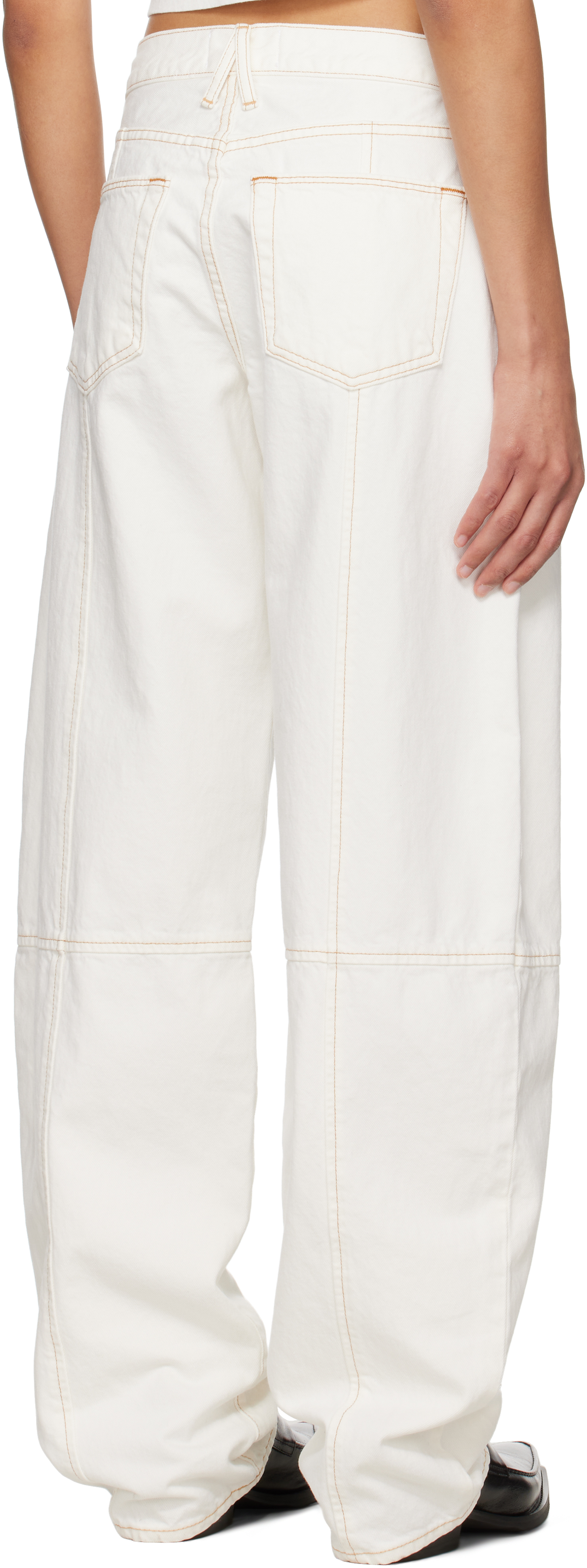 SLVRLAKE WHITE PALOMA SEAM JEANS 