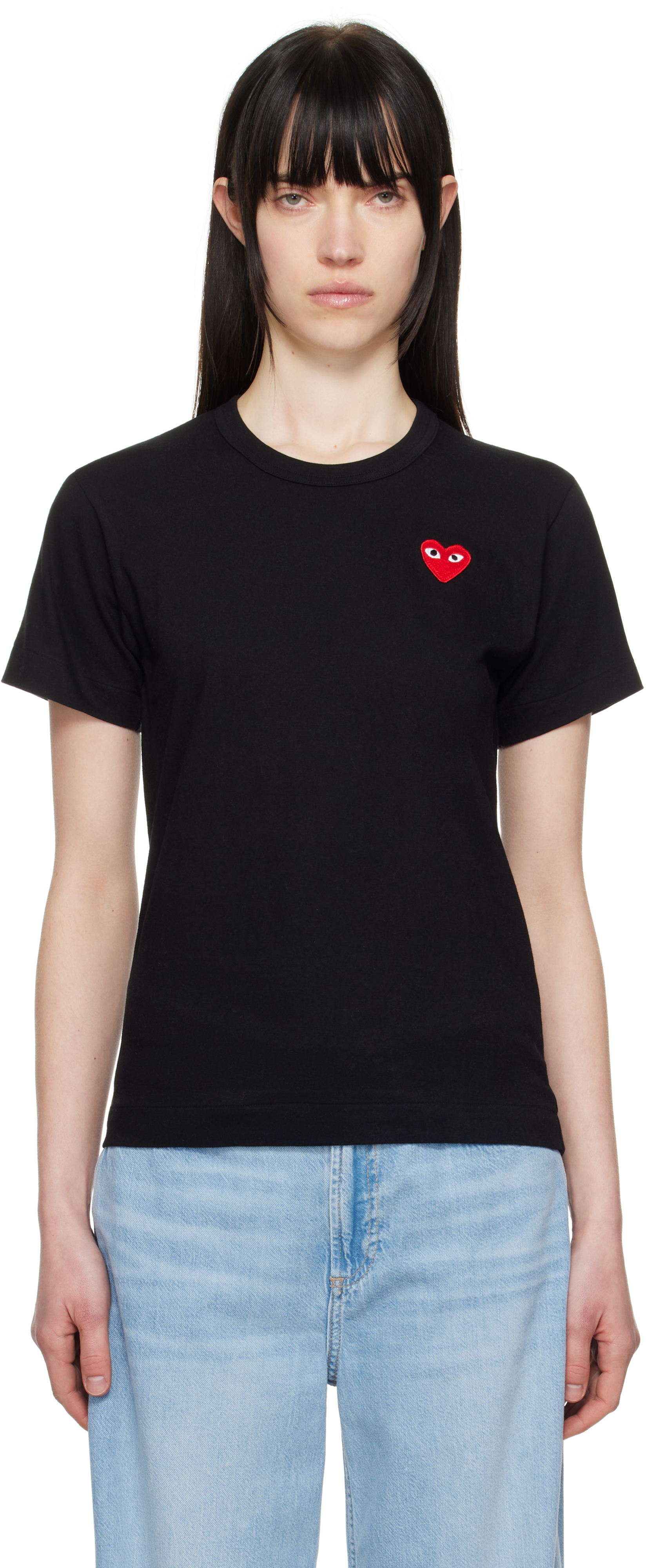 COMME des GARÇONS PLAY Black Red Heart T-shirt