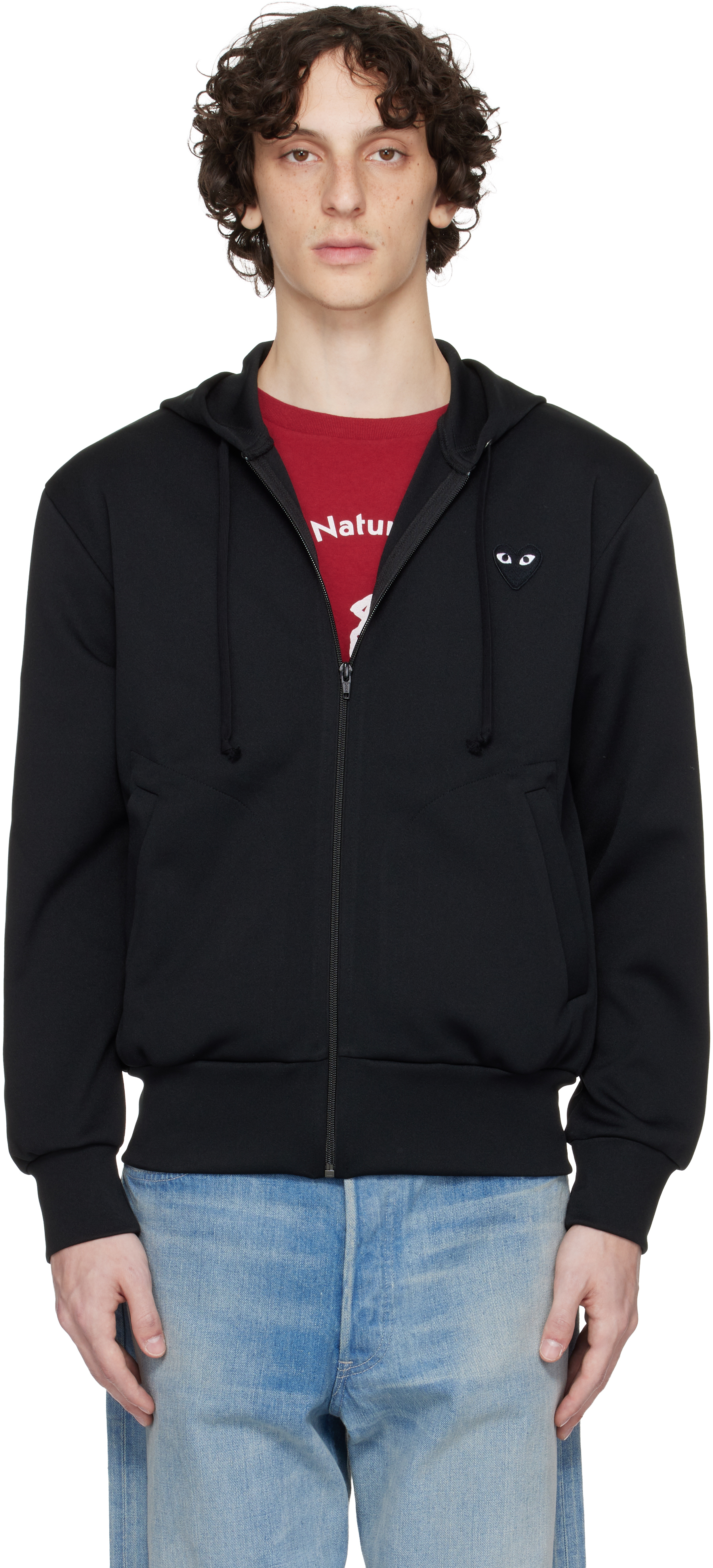 COMME des GARÇONS PLAY Black Big Heart Zip Hoodie