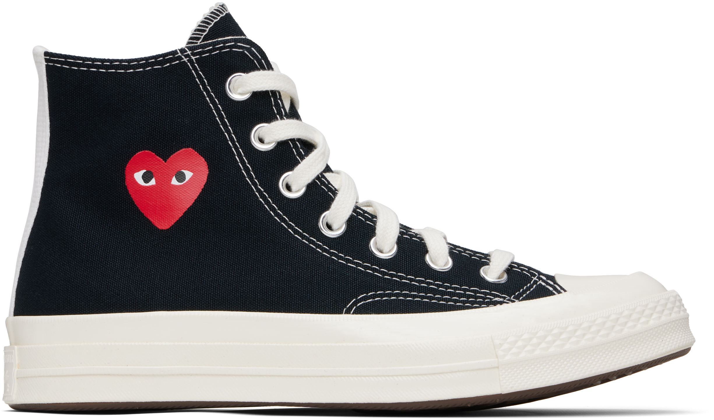 Comme Des Garçons Play Black Converse Edition Chuck 70 Og Single Heart Sneakers
