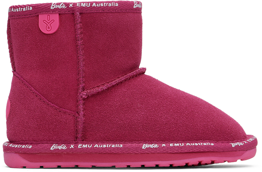 Emu Kids Pink Barbie Wallaby Mini Boots In Barbie Pink