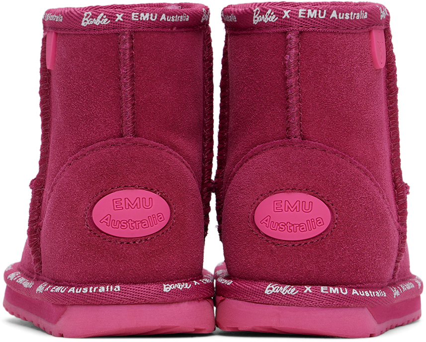 Emu Kids Pink Barbie Wallaby Mini Boots In Barbie Pink