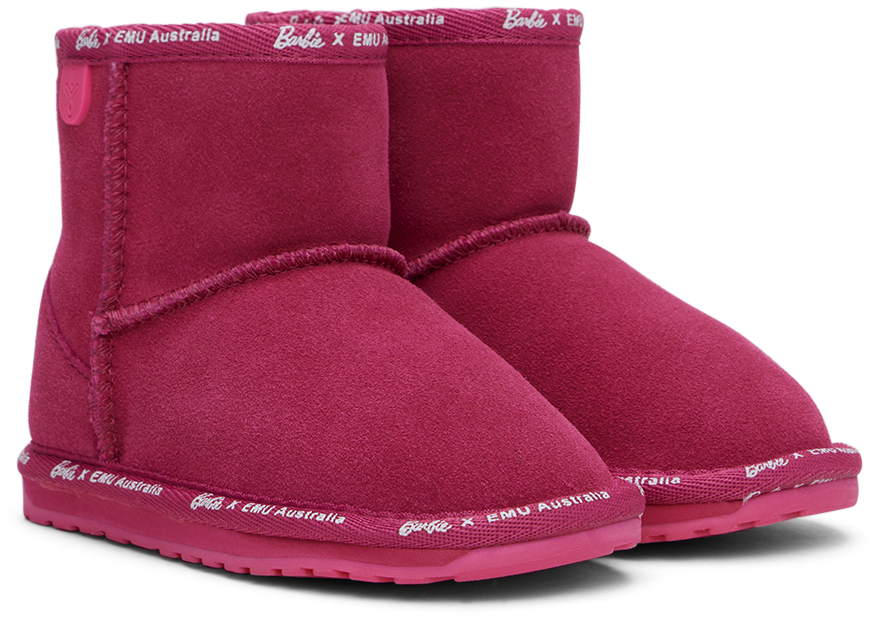 Emu Kids Pink Barbie Wallaby Mini Boots In Barbie Pink