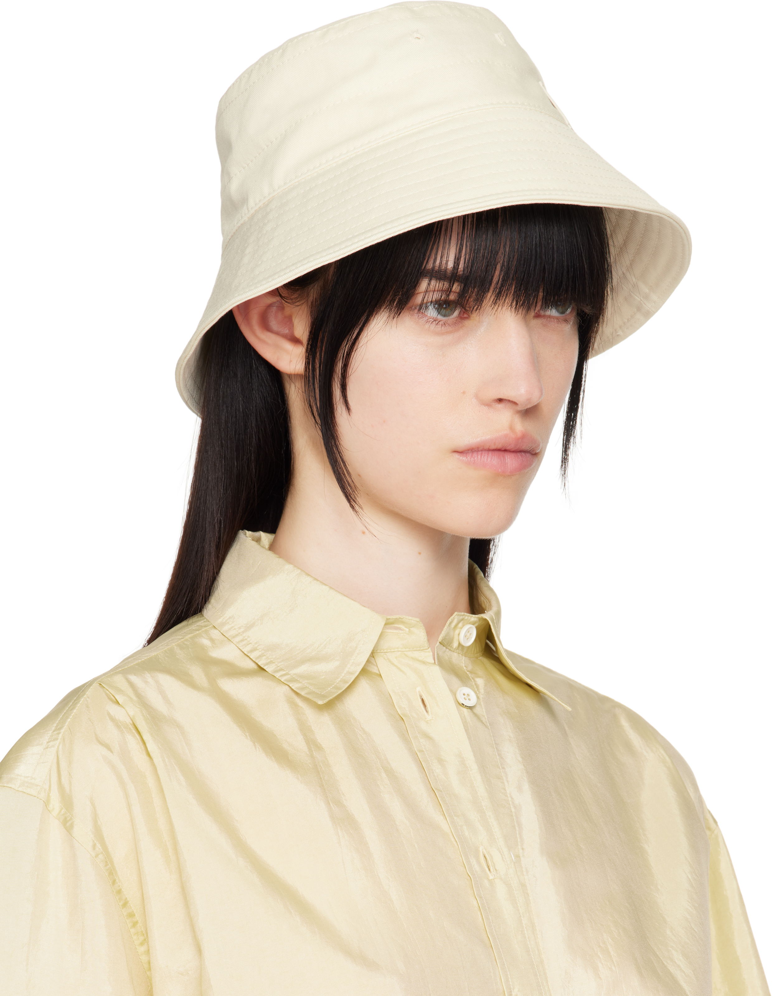 Jil Sander Off-white Logo Bucket Hat In 106 Eggshell