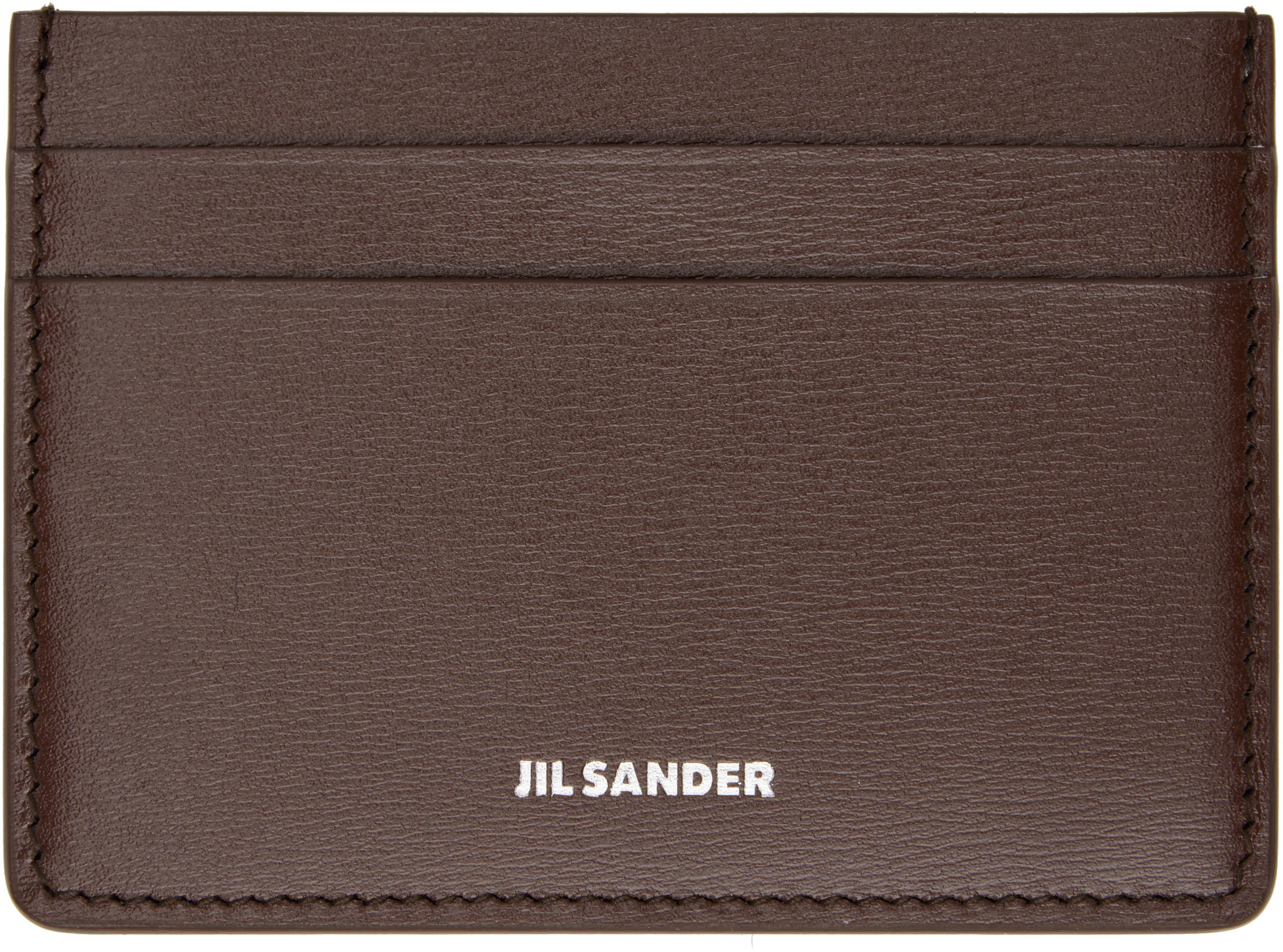 JIL SANDER BROWN CREDIT CARD HOLDER