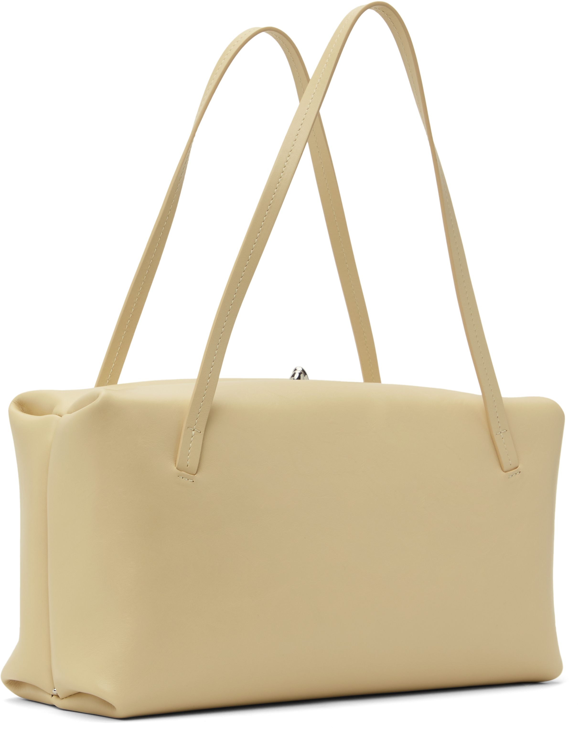 Beige Crochet Utility Bag by Jil Sander on Sale