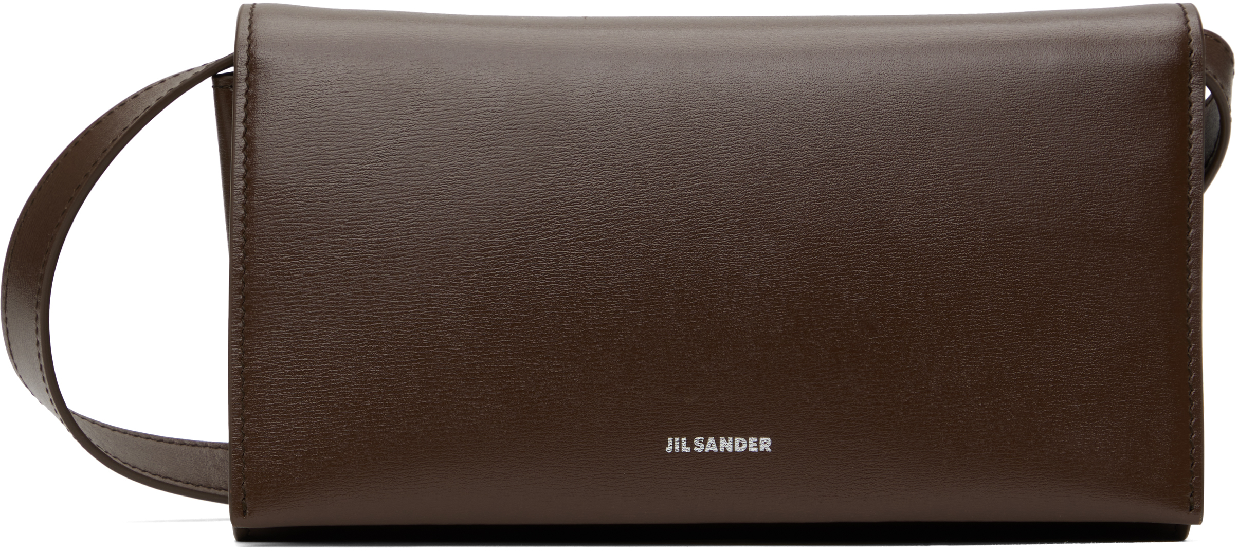 Jil Sander Burgundy All-day Bag In 205 Dark Earth