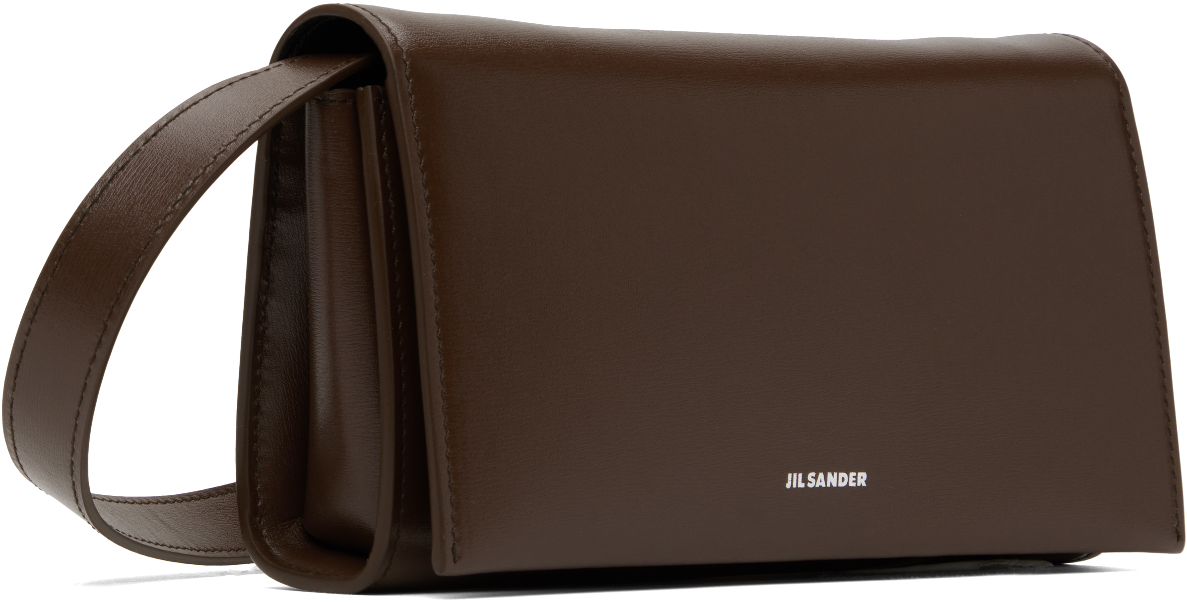 Jil Sander Burgundy All-day Bag In 205 Dark Earth