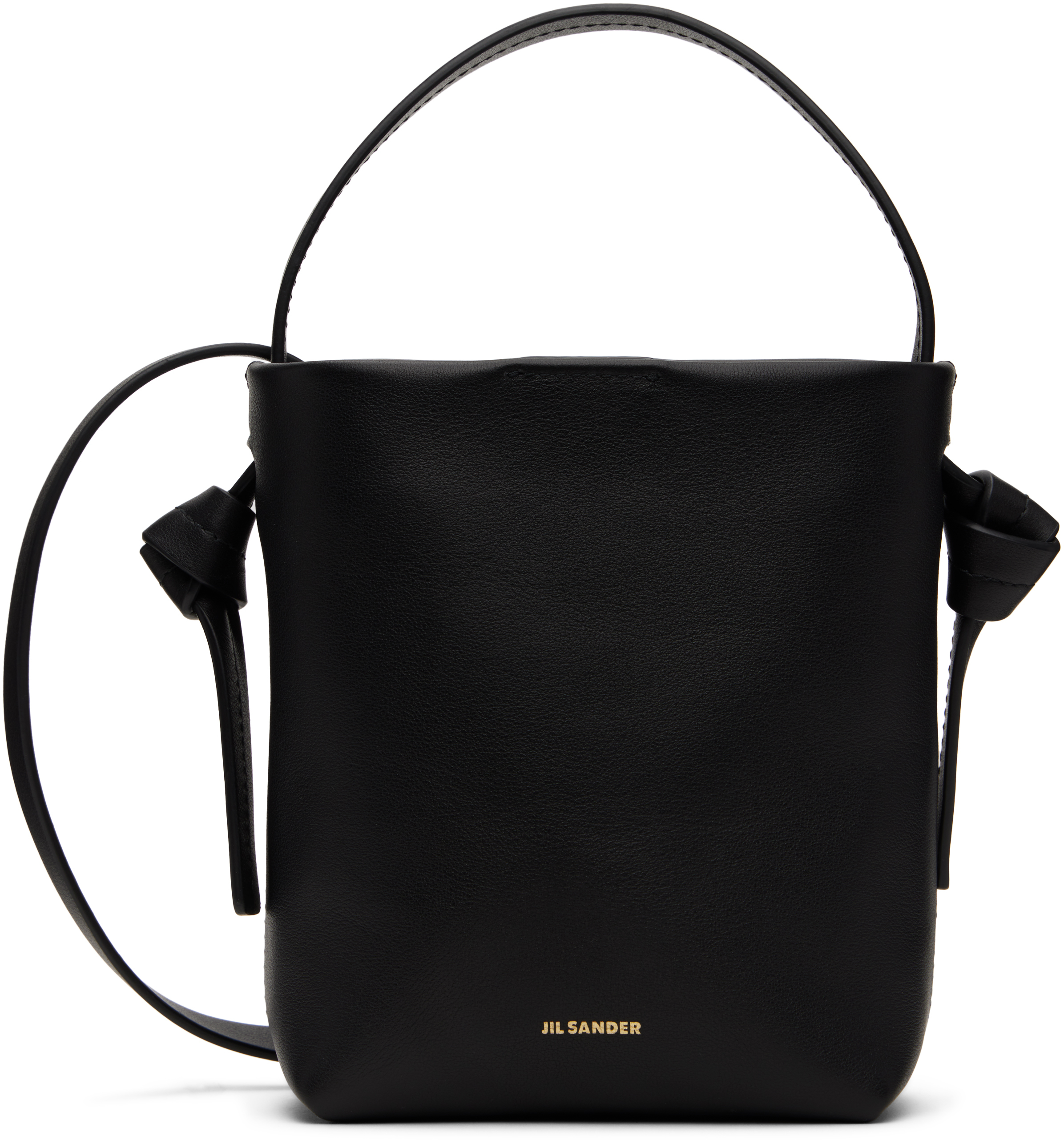 Jil Sander ブラック ミニ ノットバッグ ショルダーバッグ Jil Sander: ブラック ミニ ノットバッグ | SSENSE 日本