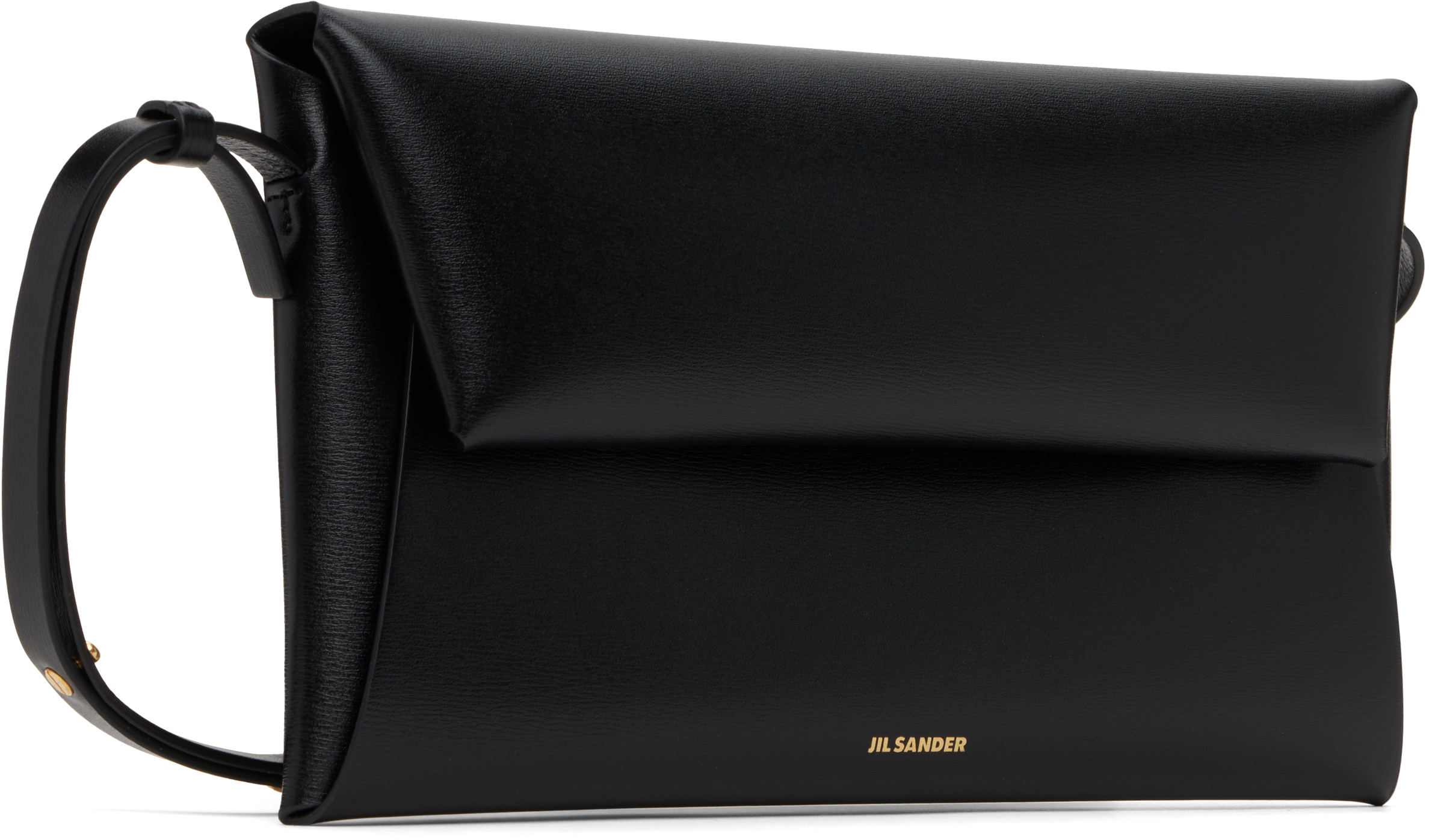 Jil Sander Black Folded Small Bag In 001 Black