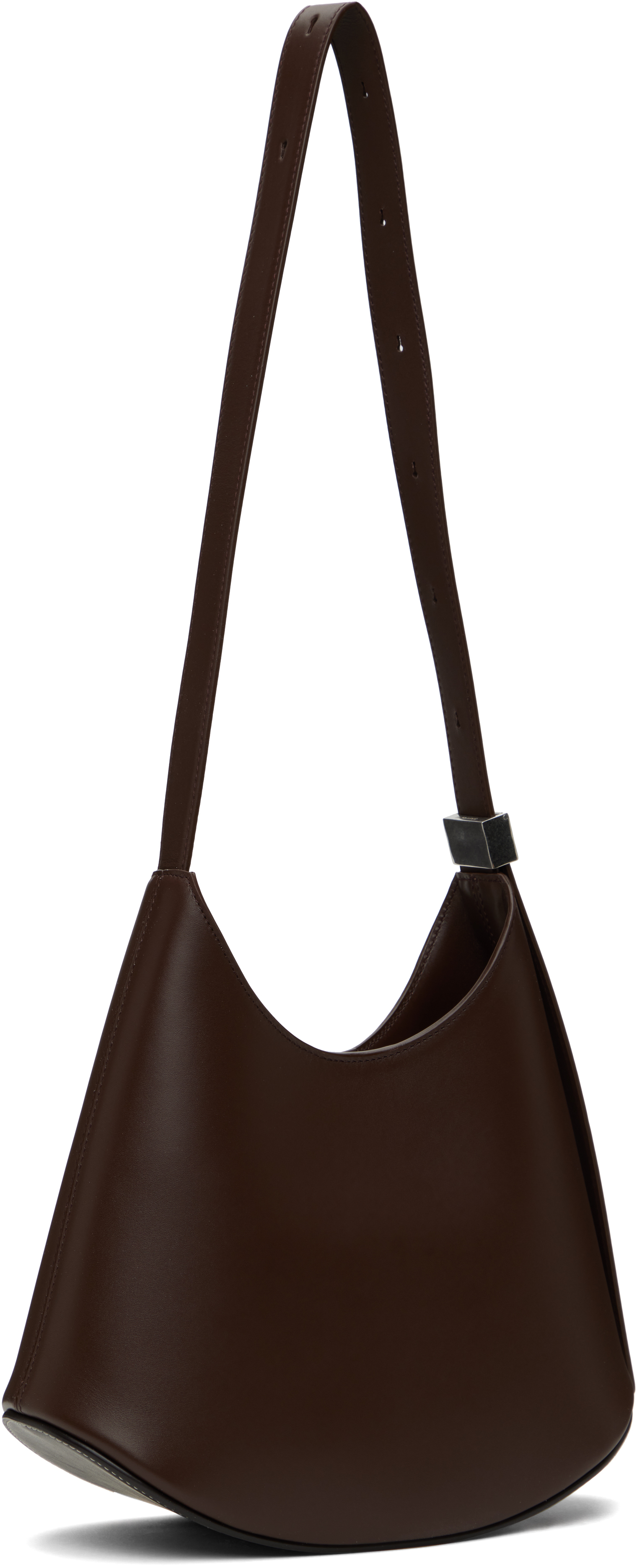 Jil Sander Brown Eldorado Small Bag In 209 Mahogany