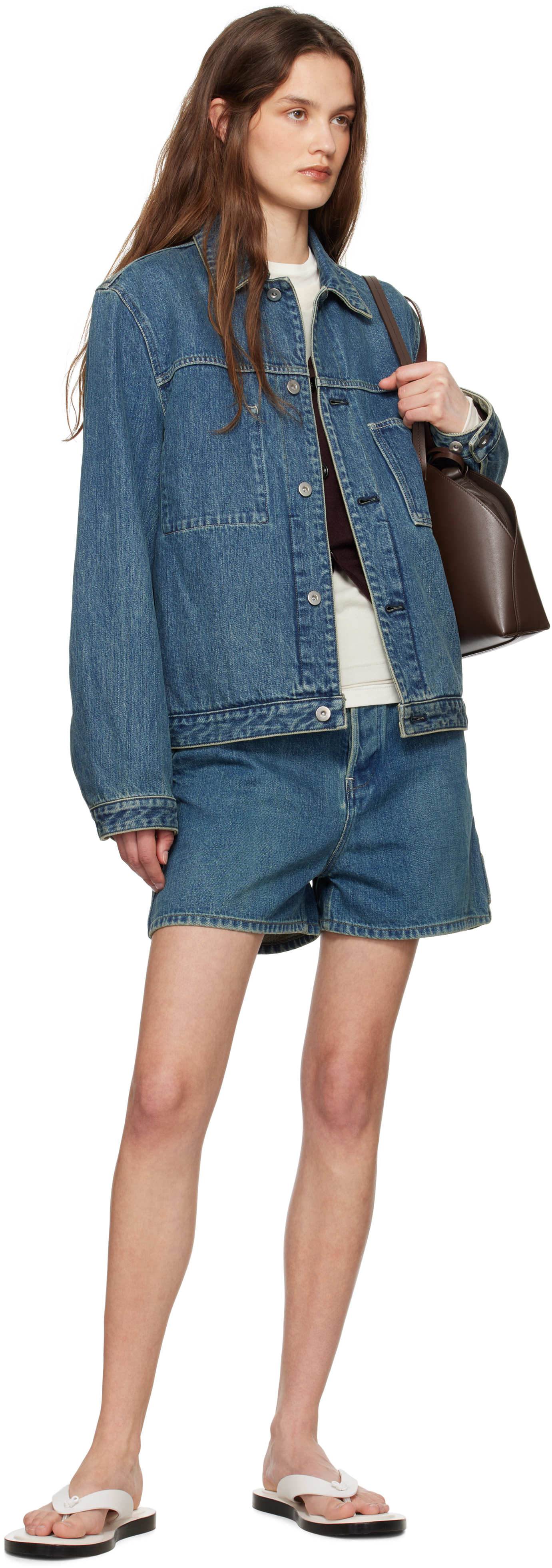 Jil Sander Blue Regular Fit Denim Jacket In 420 *