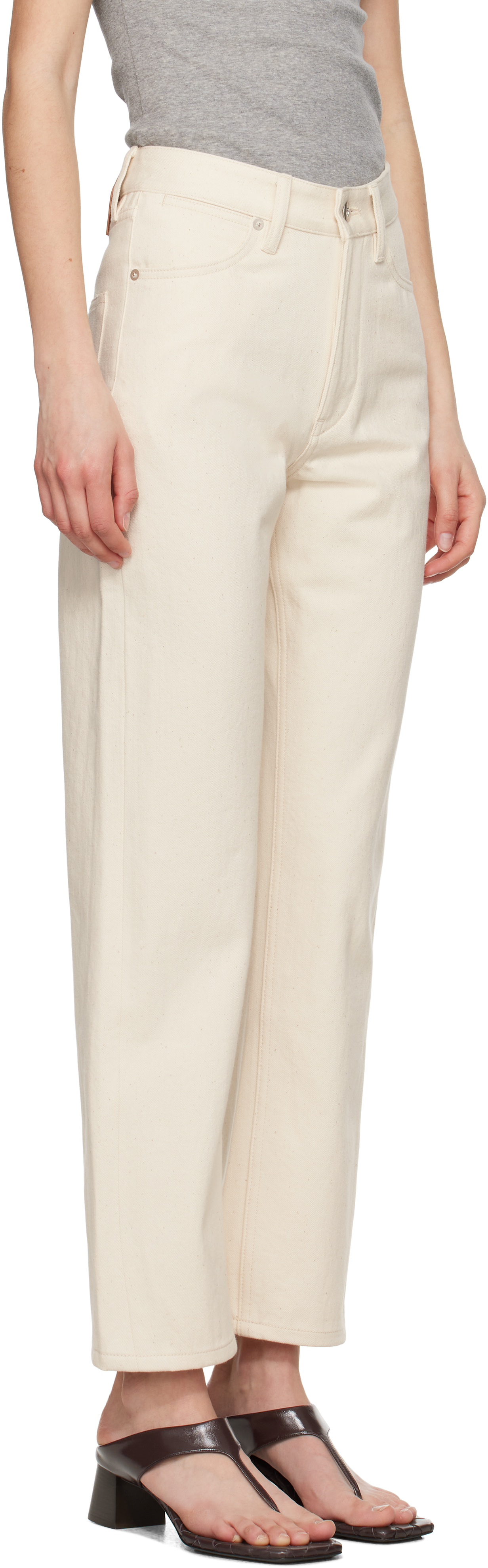 Jil Sander Off-white Slim Fit Jeans In Neutral