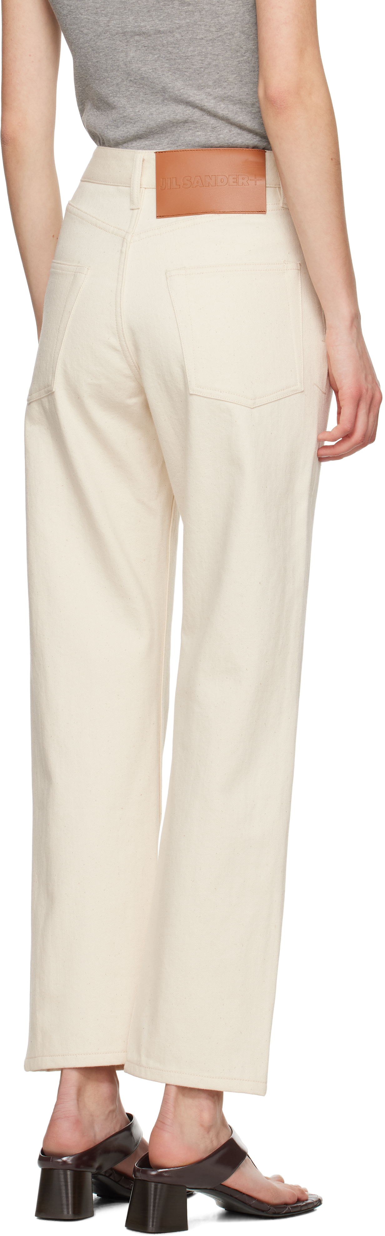 Jil Sander Off-white Slim Fit Jeans In Neutral
