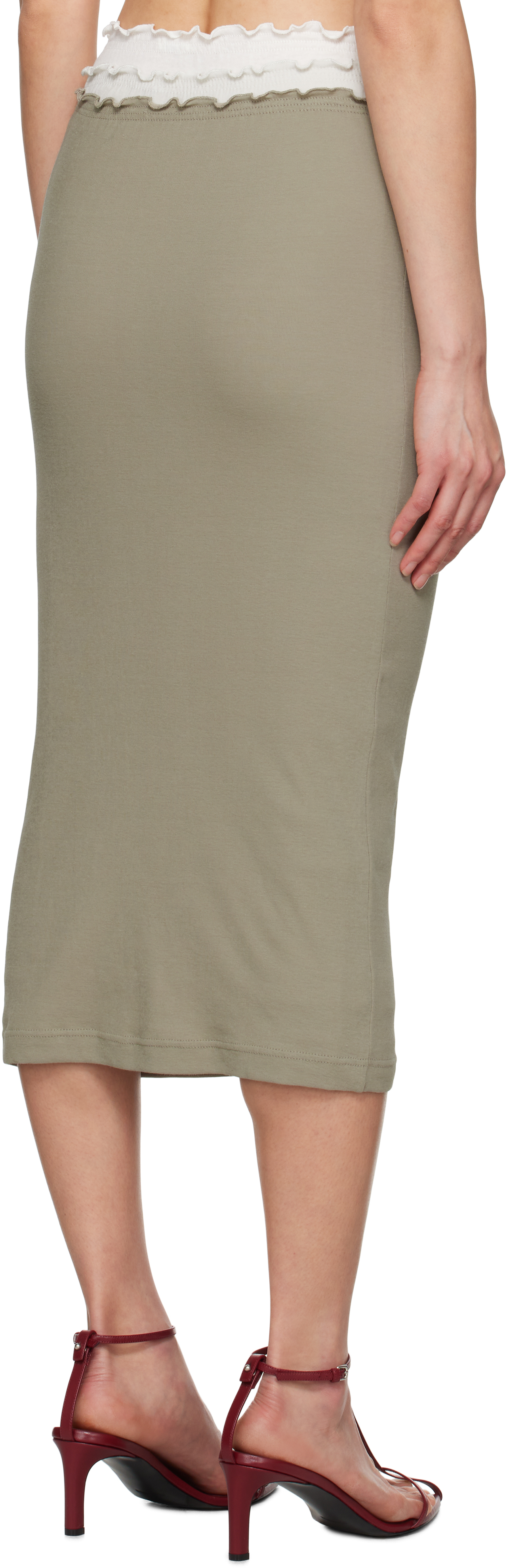 Jil Sander Multicolor Three Layers Midi Skirt In 370 (100+057+315)