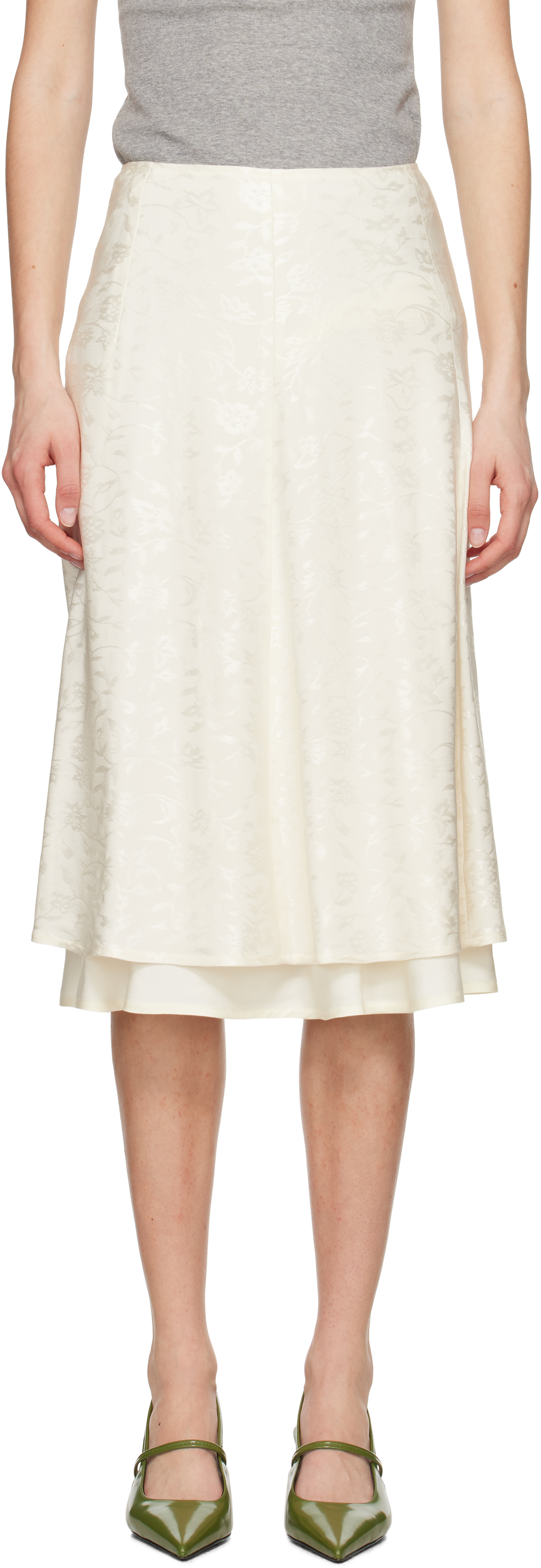 Off-White A-Line Midi Skirt