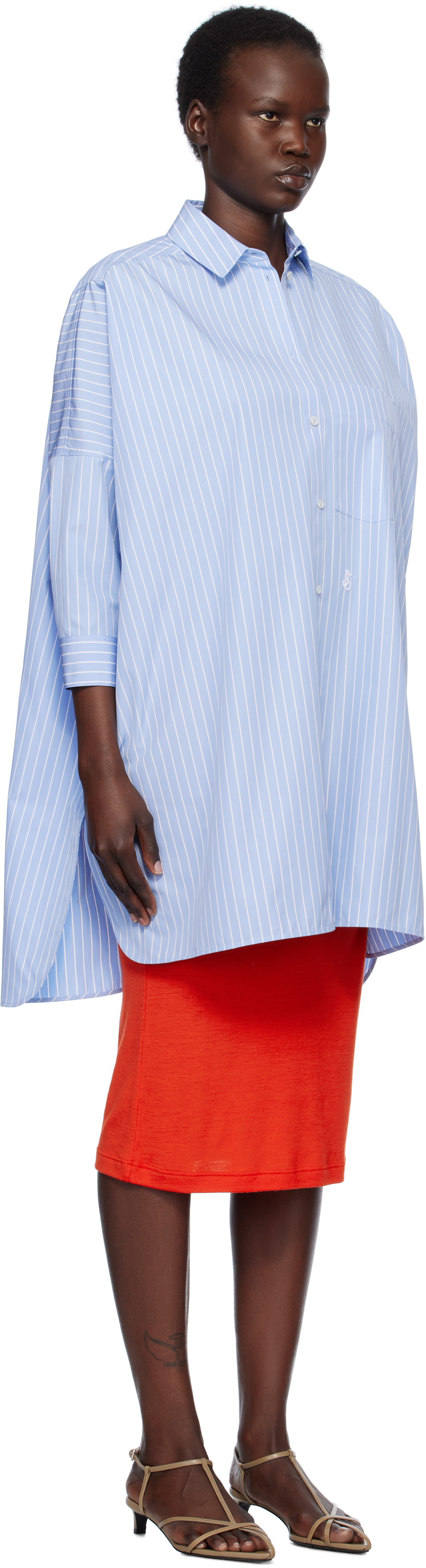 Jil Sander Blue Sunday Shirt In 471 Blue Sky