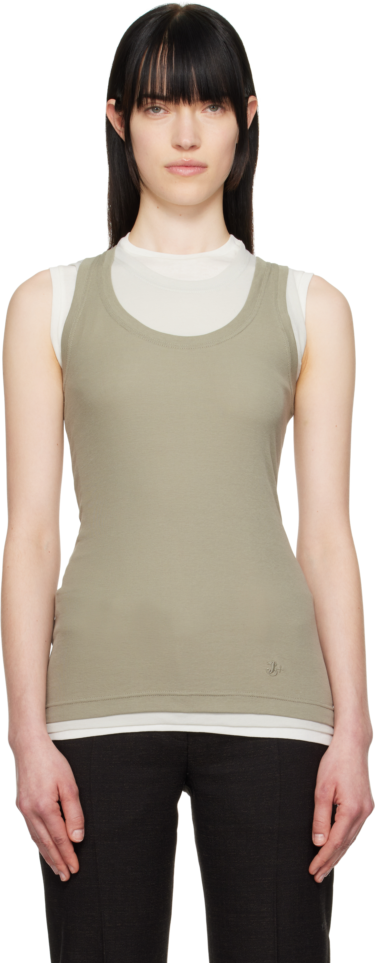 Jil Sander Three-pack Multicolor 3 Layers Tank Tops In 370 (100+057+315)