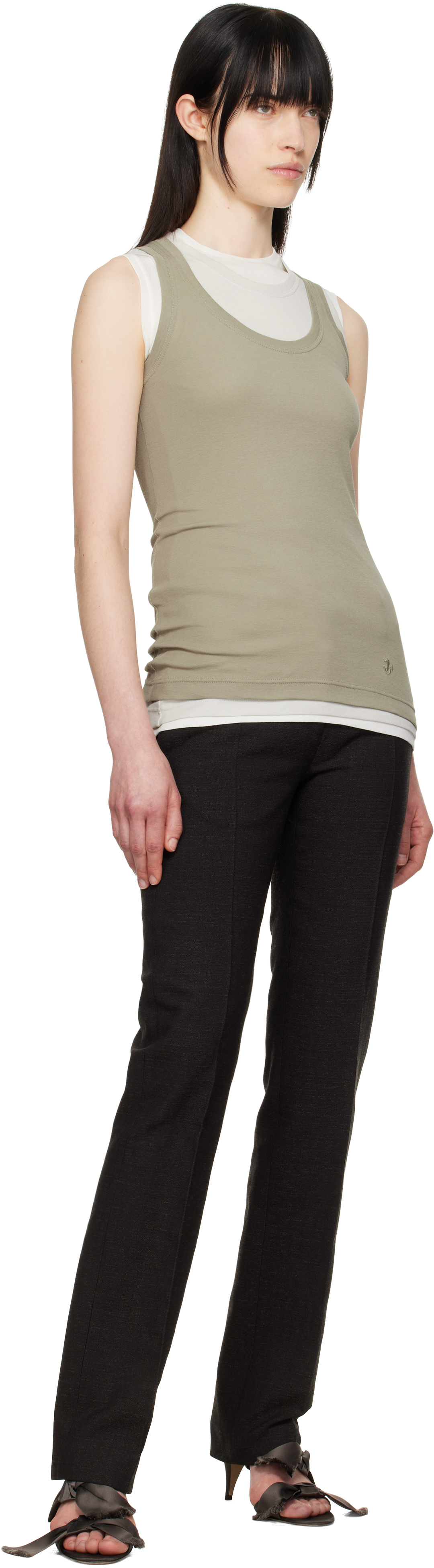 Jil Sander Three-pack Multicolor 3 Layers Tank Tops In 370 (100+057+315)