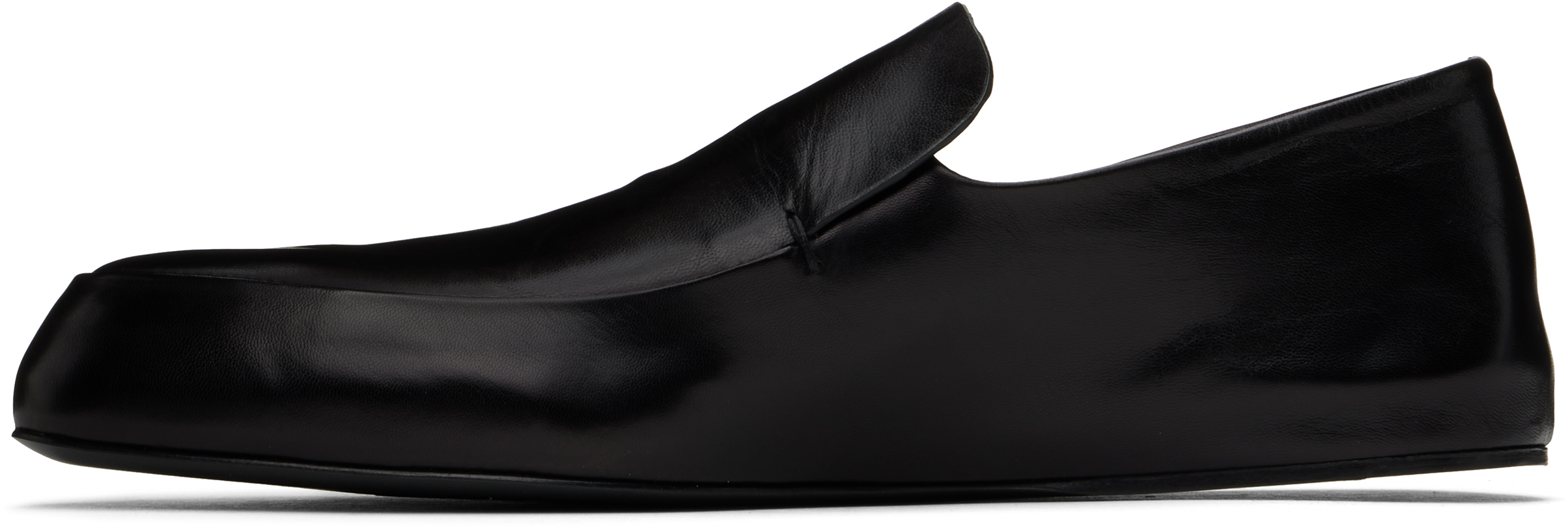 Jil Sander Black Pointed Slippers In 001 Black
