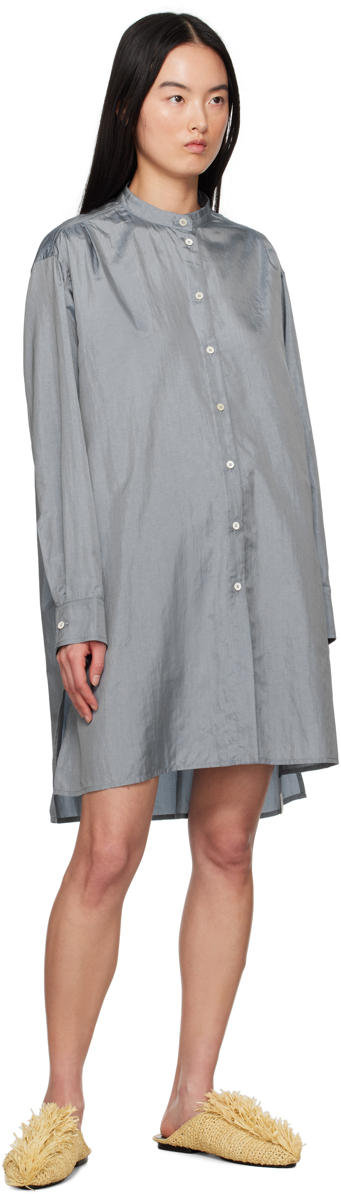 JIL SANDER BEIGE RAFFIA SLIPPERS