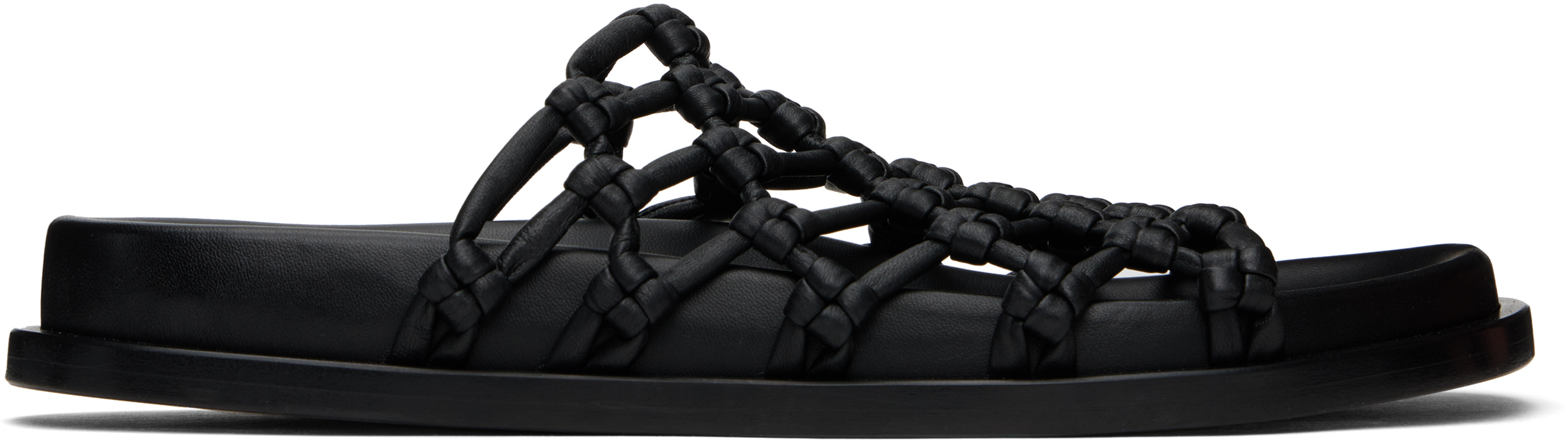 Black Hand-Knotted Sandals