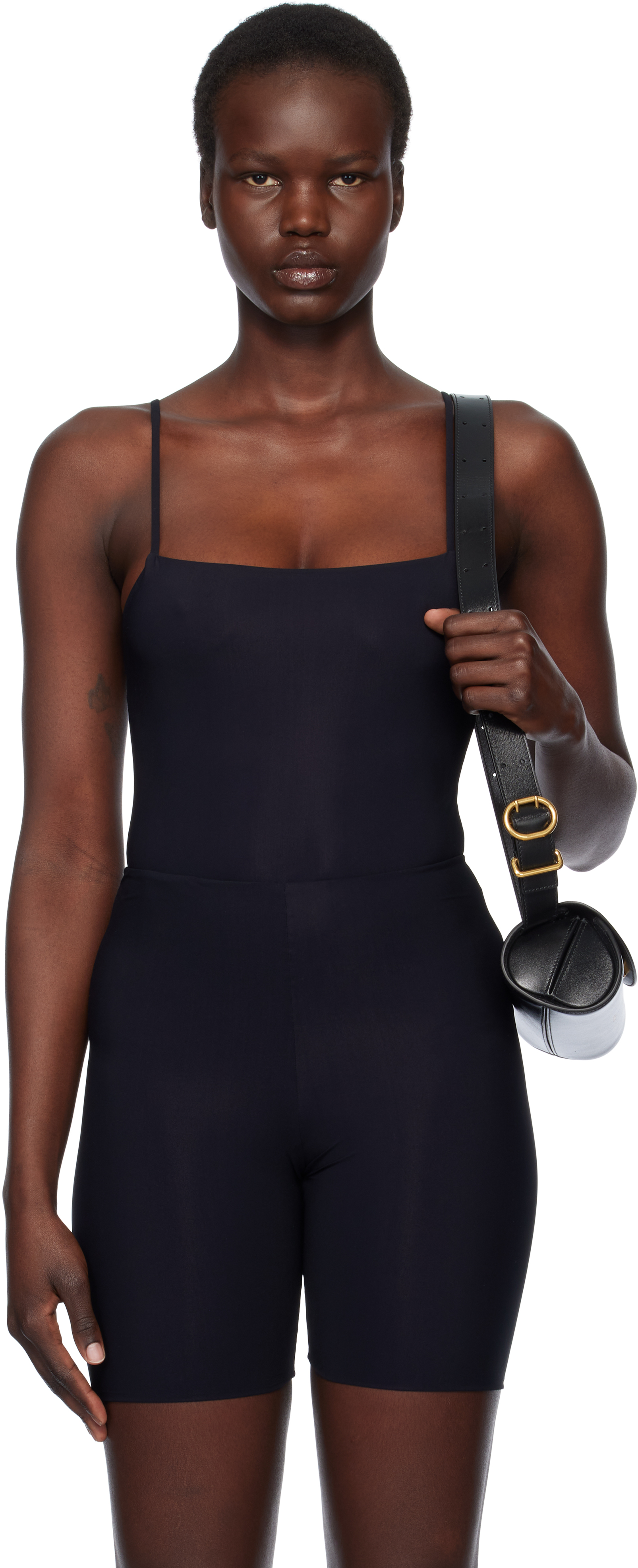 【関税込み】Jil Sander ブラック ジャージ ボディスーツ Jil Sanderのブラック ジャージ ボディスーツがセール中